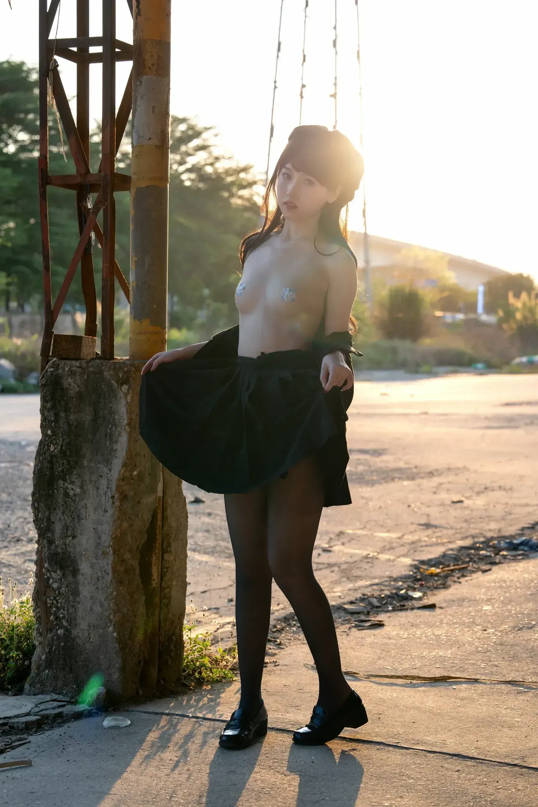 不呆猫 – 放课后野外JK Cosplay-第47张
