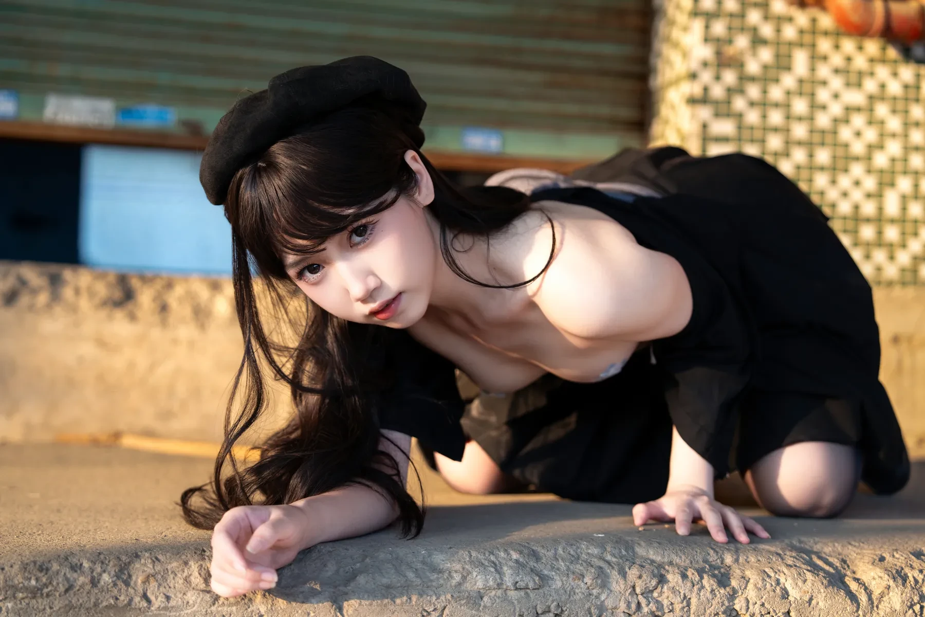 不呆猫 – 放课后野外JK Cosplay-第46张