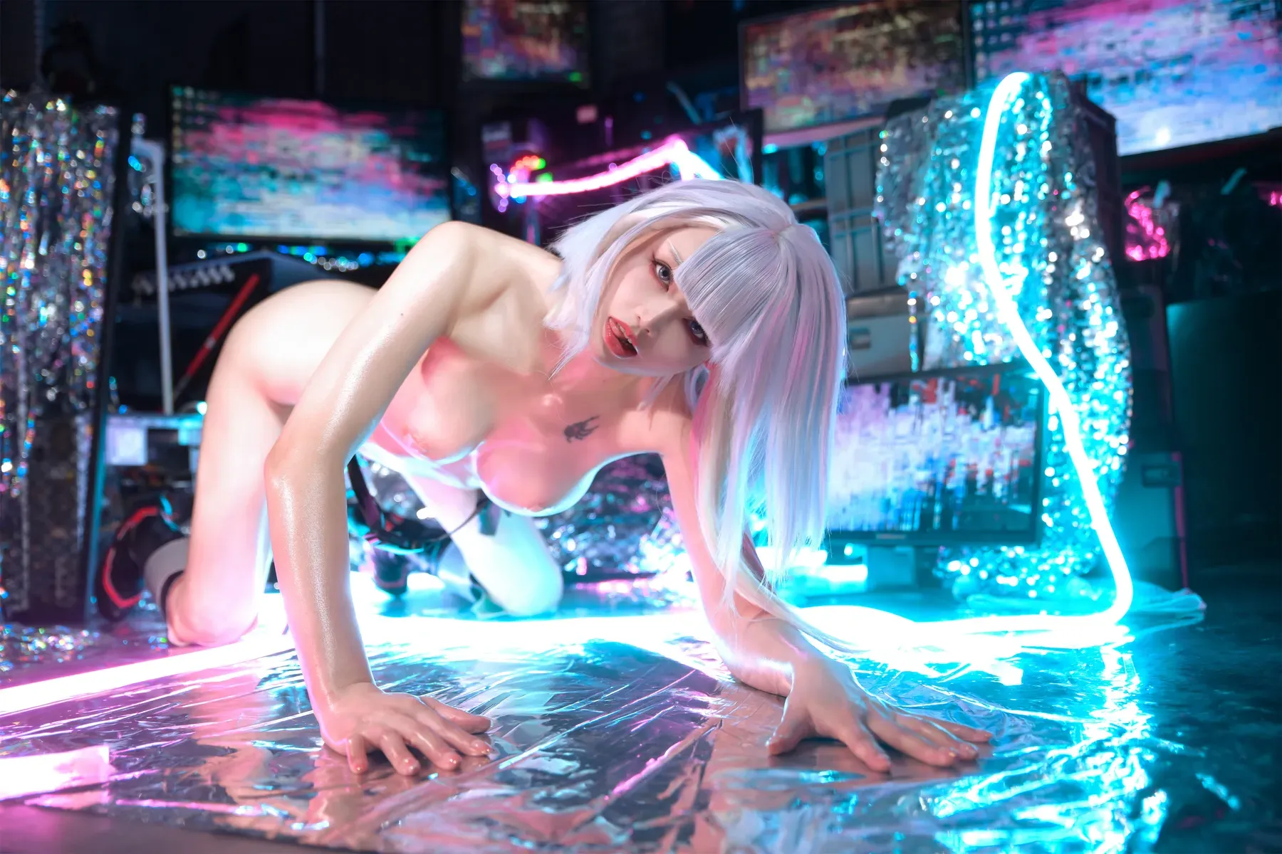 鹿八岁baby – 赛博朋克：边缘行者 露西 Cosplay-第25张
