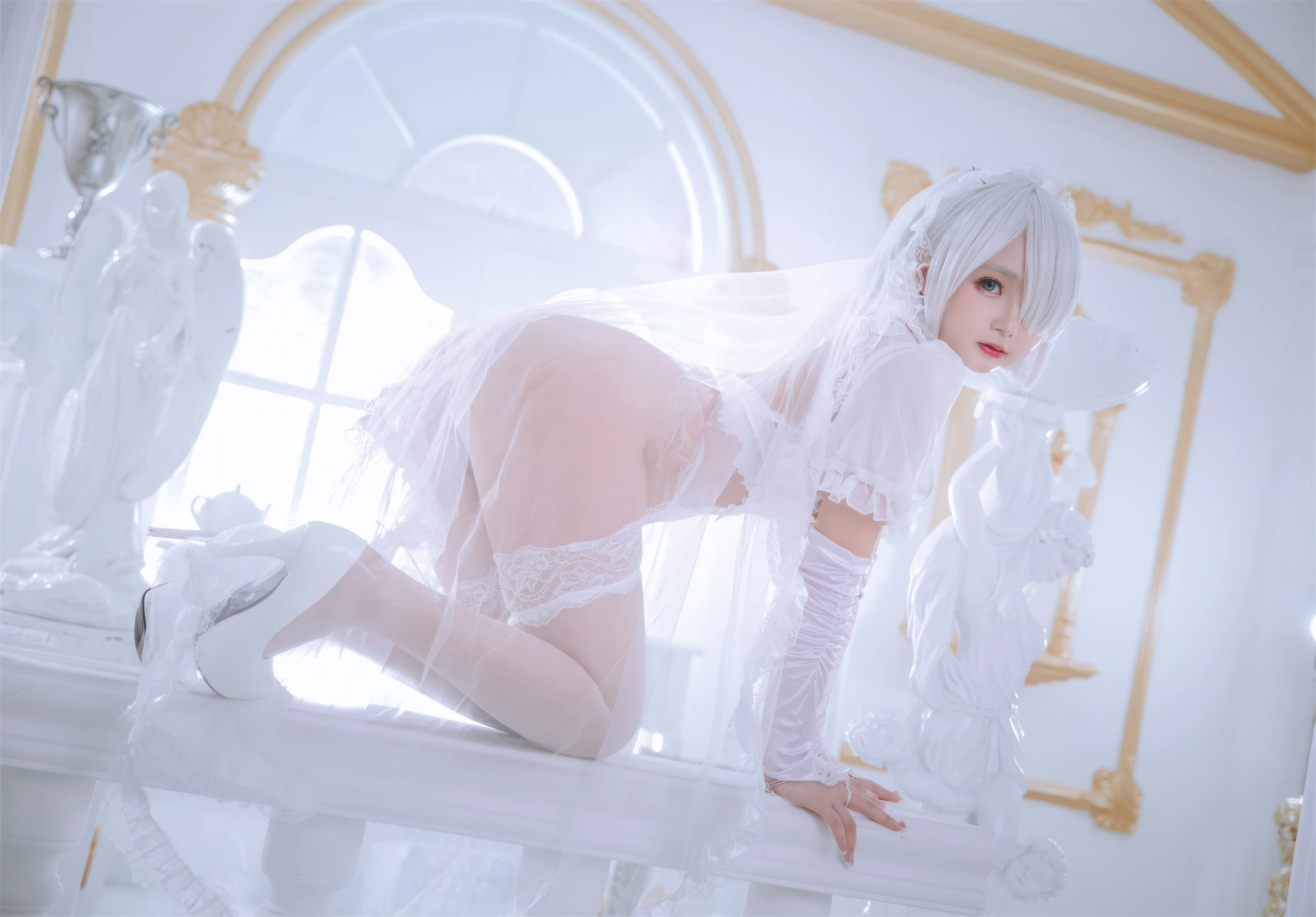 日奈娇 – 白色花嫁 Cosplay-第7张