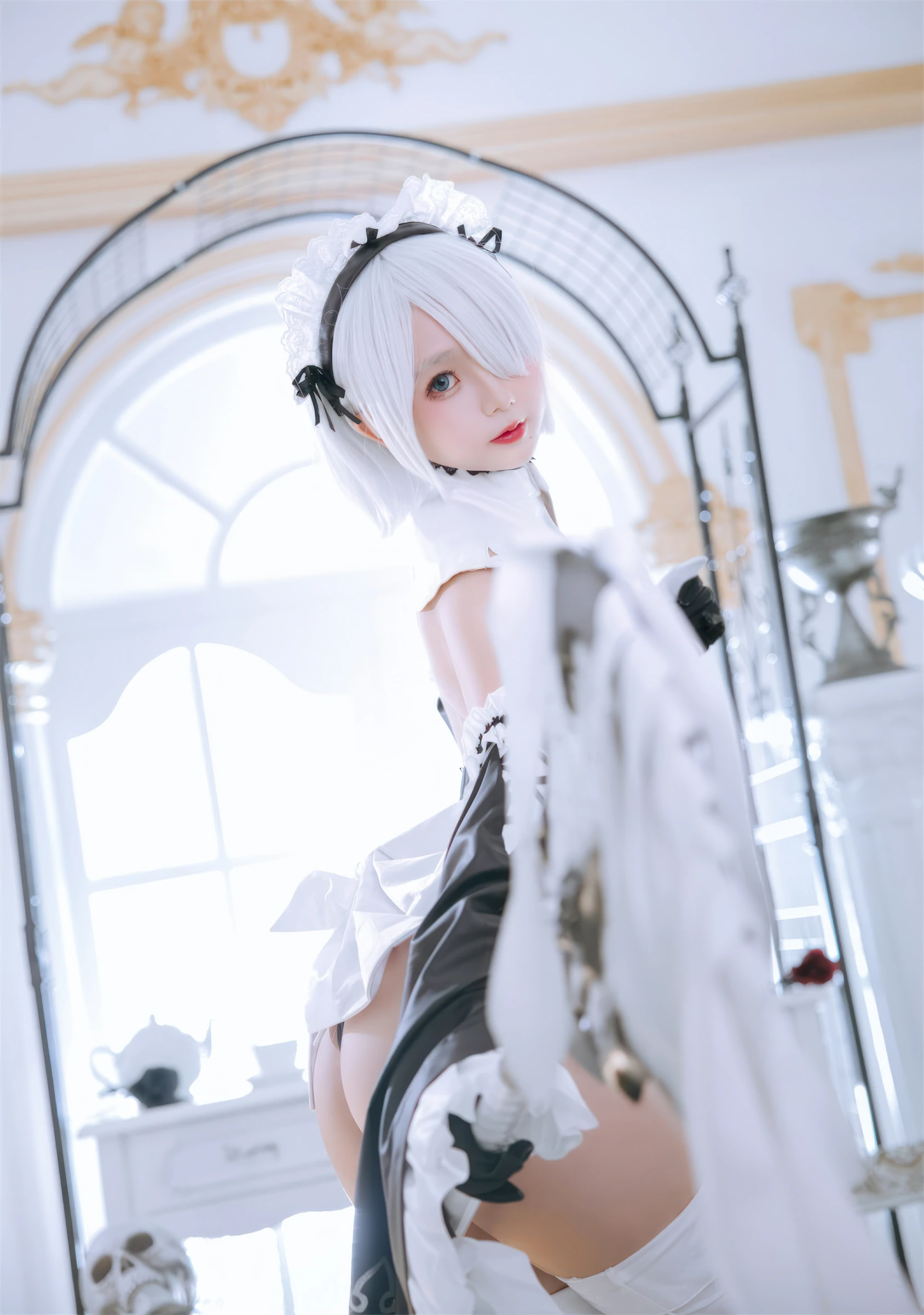 日奈娇 – 2B奶盖女仆 Cosplay-第16张