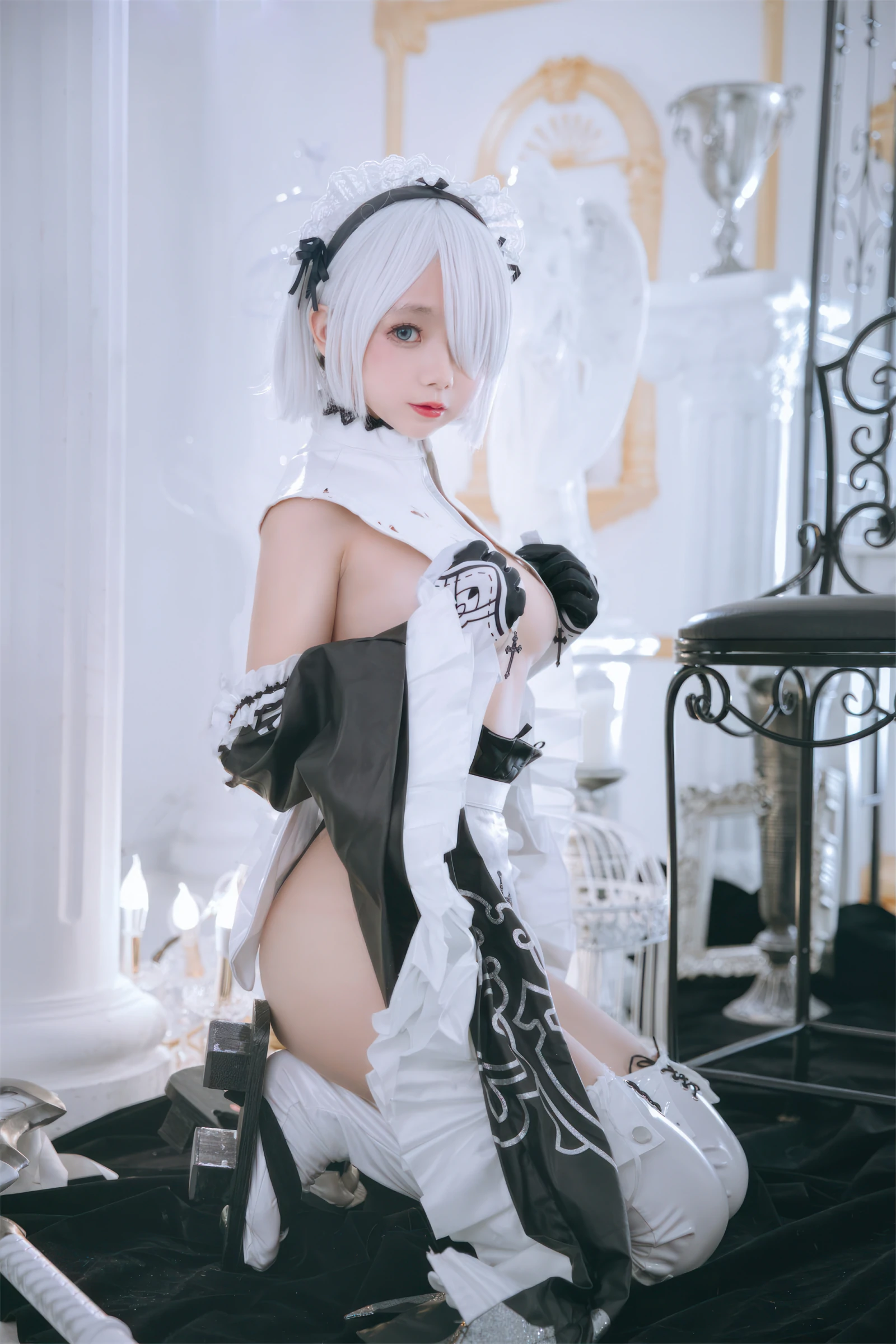 日奈娇 – 2B奶盖女仆 Cosplay-第27张
