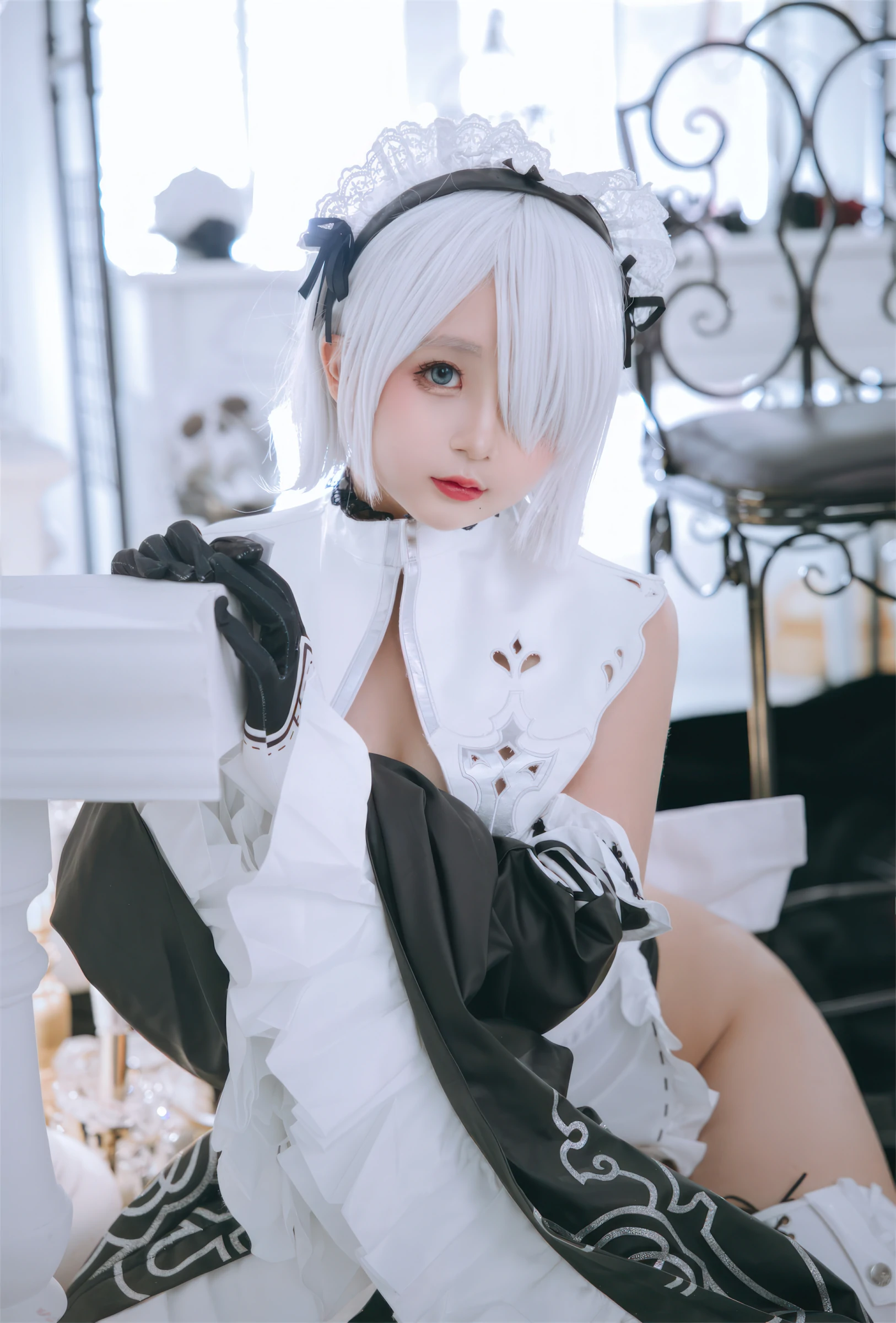日奈娇 – 2B奶盖女仆 Cosplay-第34张