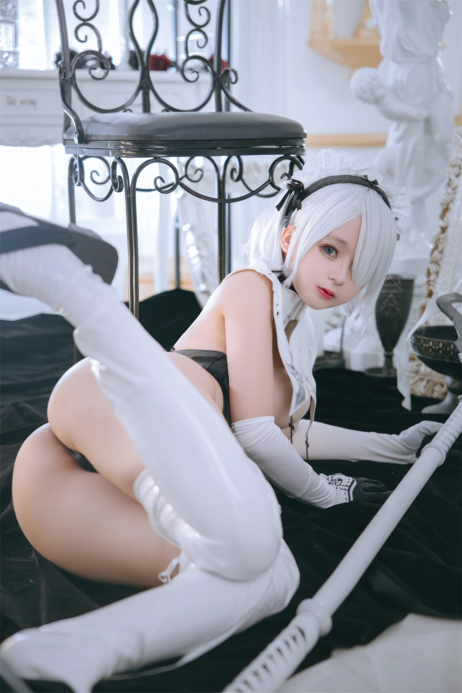 日奈娇 – 2B奶盖女仆 Cosplay-第49张