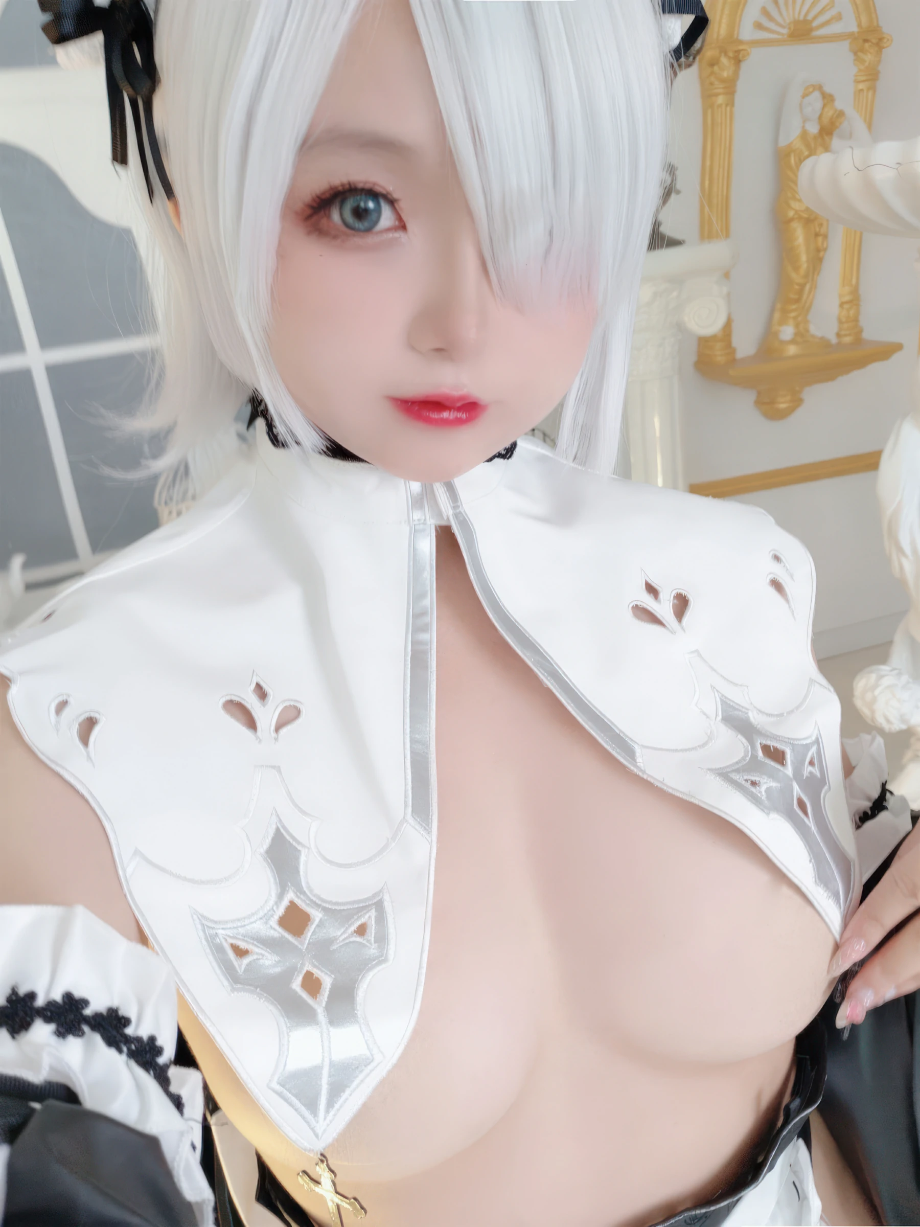 日奈娇 – 2B奶盖女仆 Cosplay-第56张