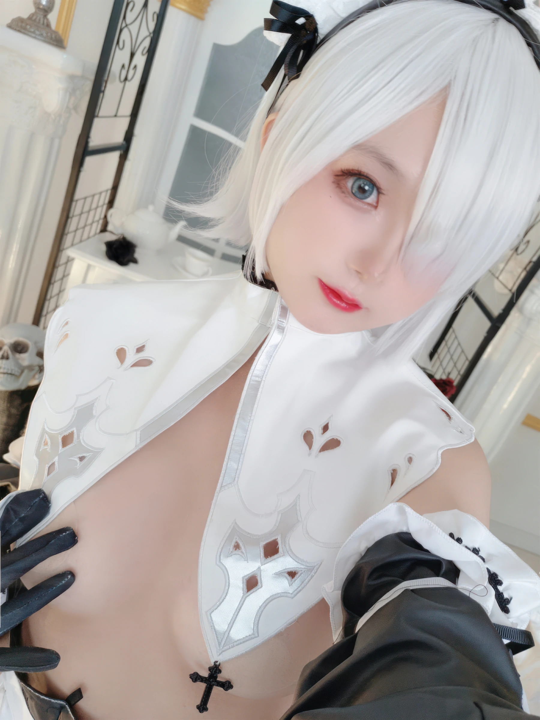 日奈娇 – 2B奶盖女仆 Cosplay-第60张