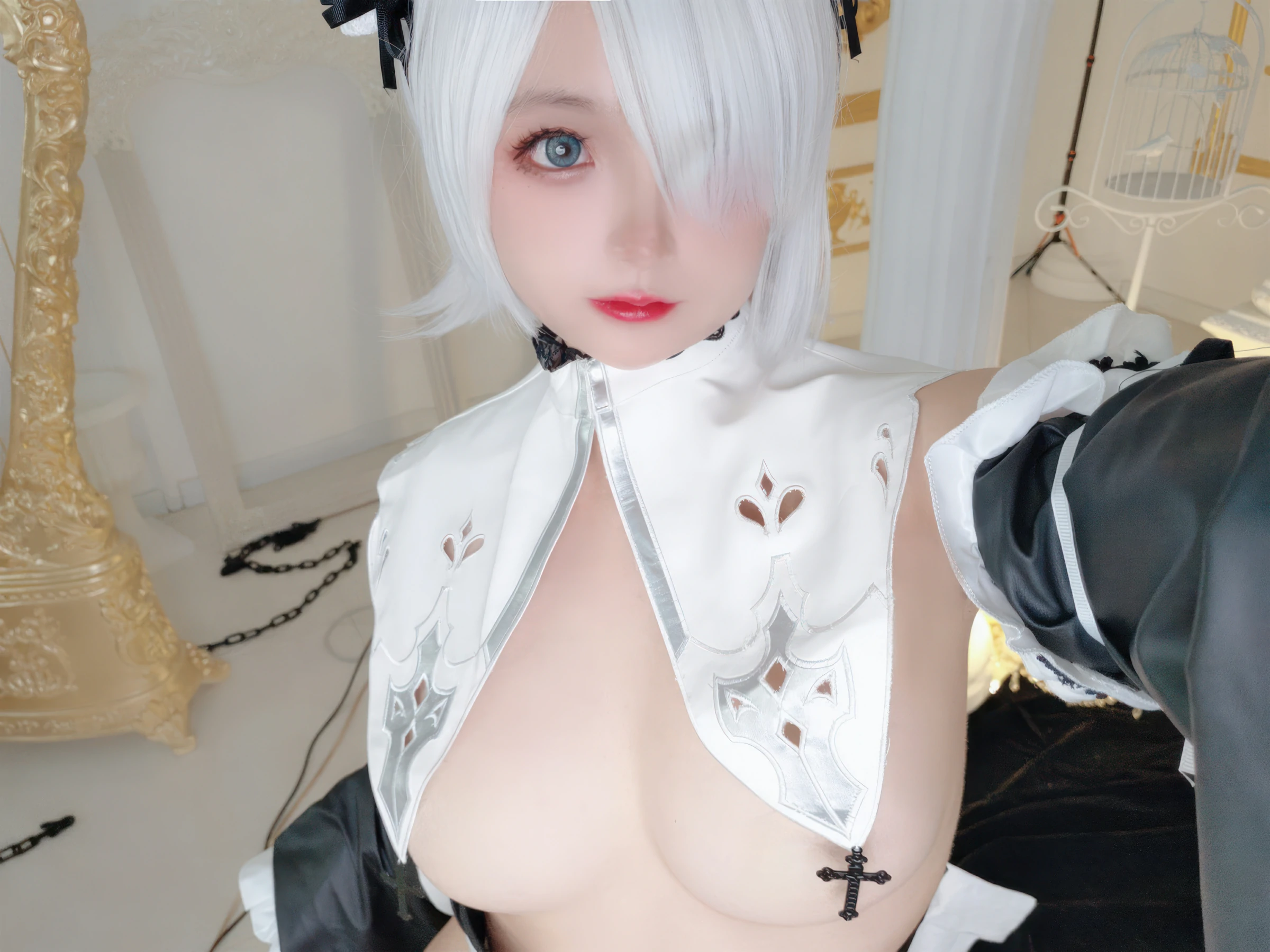 日奈娇 – 2B奶盖女仆 Cosplay-第63张