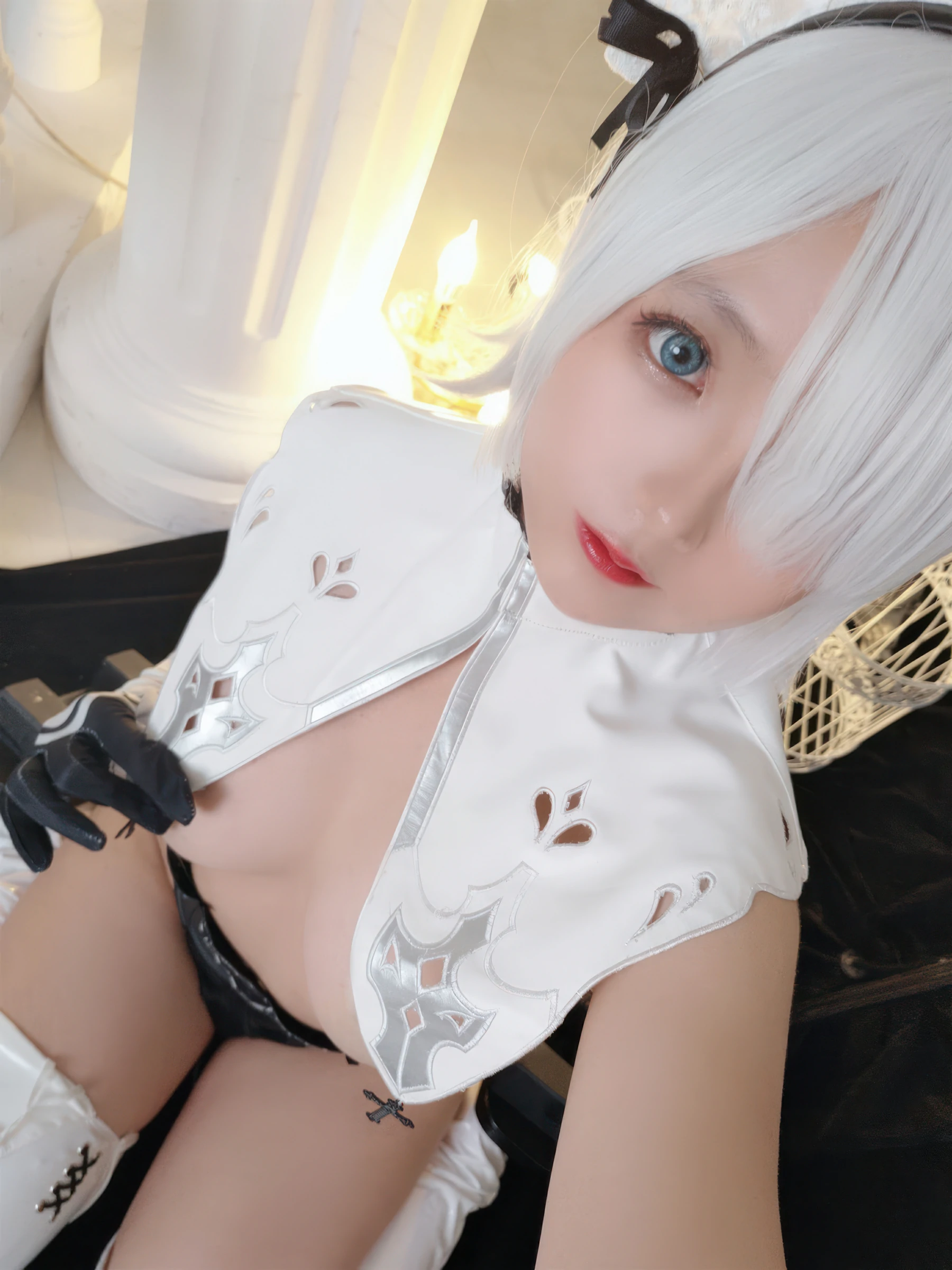 日奈娇 – 2B奶盖女仆 Cosplay-第69张