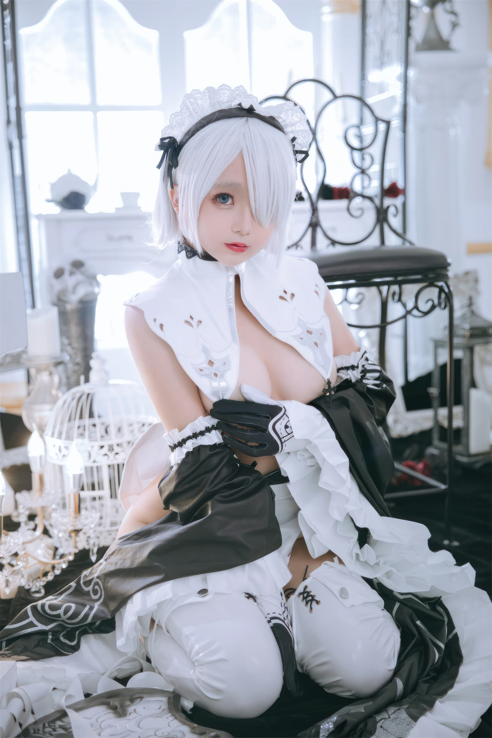 日奈娇 – 2B奶盖女仆 Cosplay-第81张