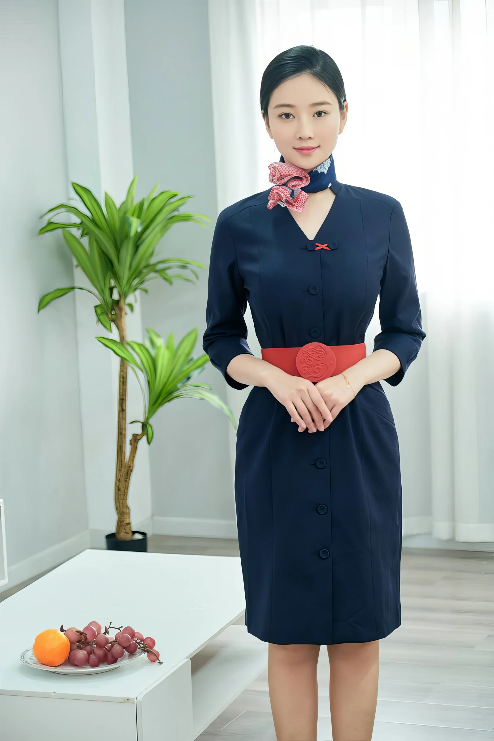 年年Nnian – 空姐制服 Cosplay-第9张
