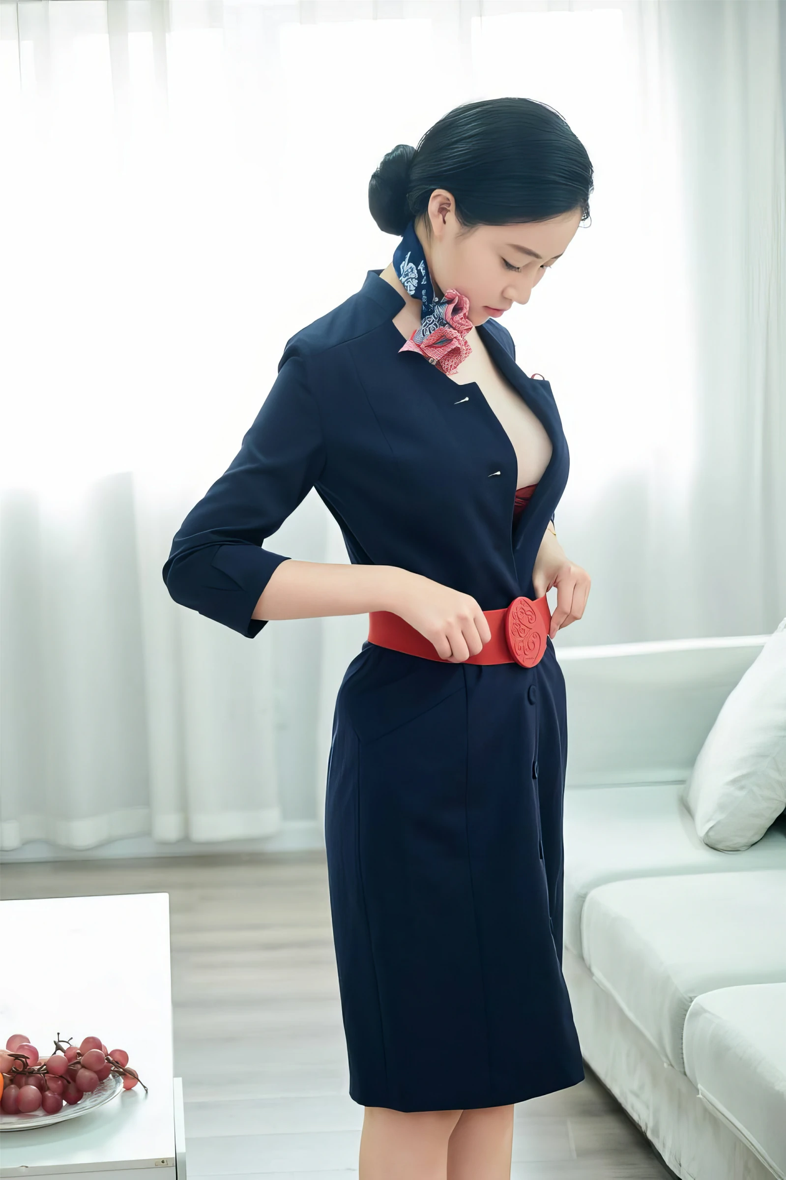 年年Nnian – 空姐制服 Cosplay-第14张
