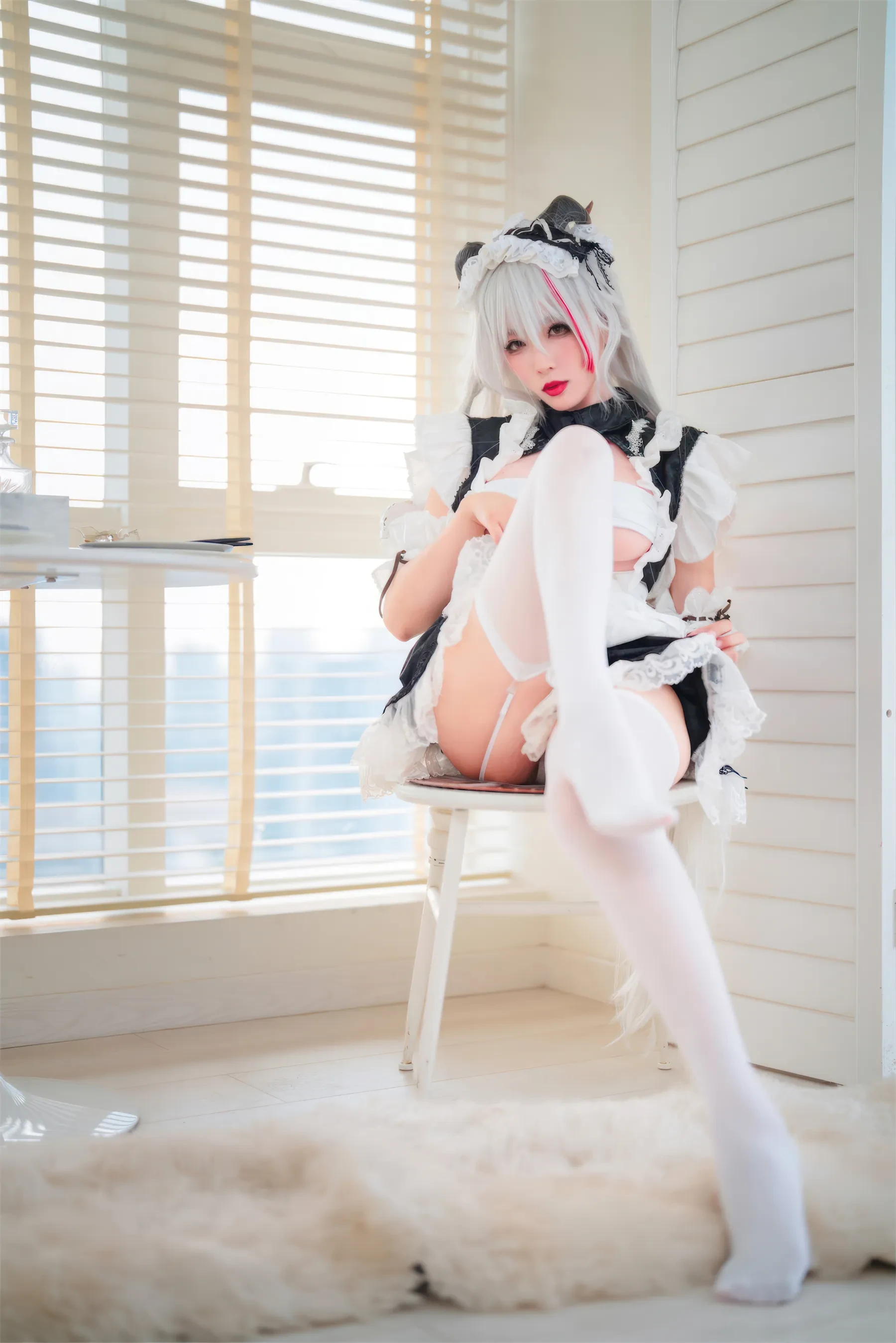 轩萧学姐 – 碧蓝航线 埃吉尔女仆 Cosplay-第1张