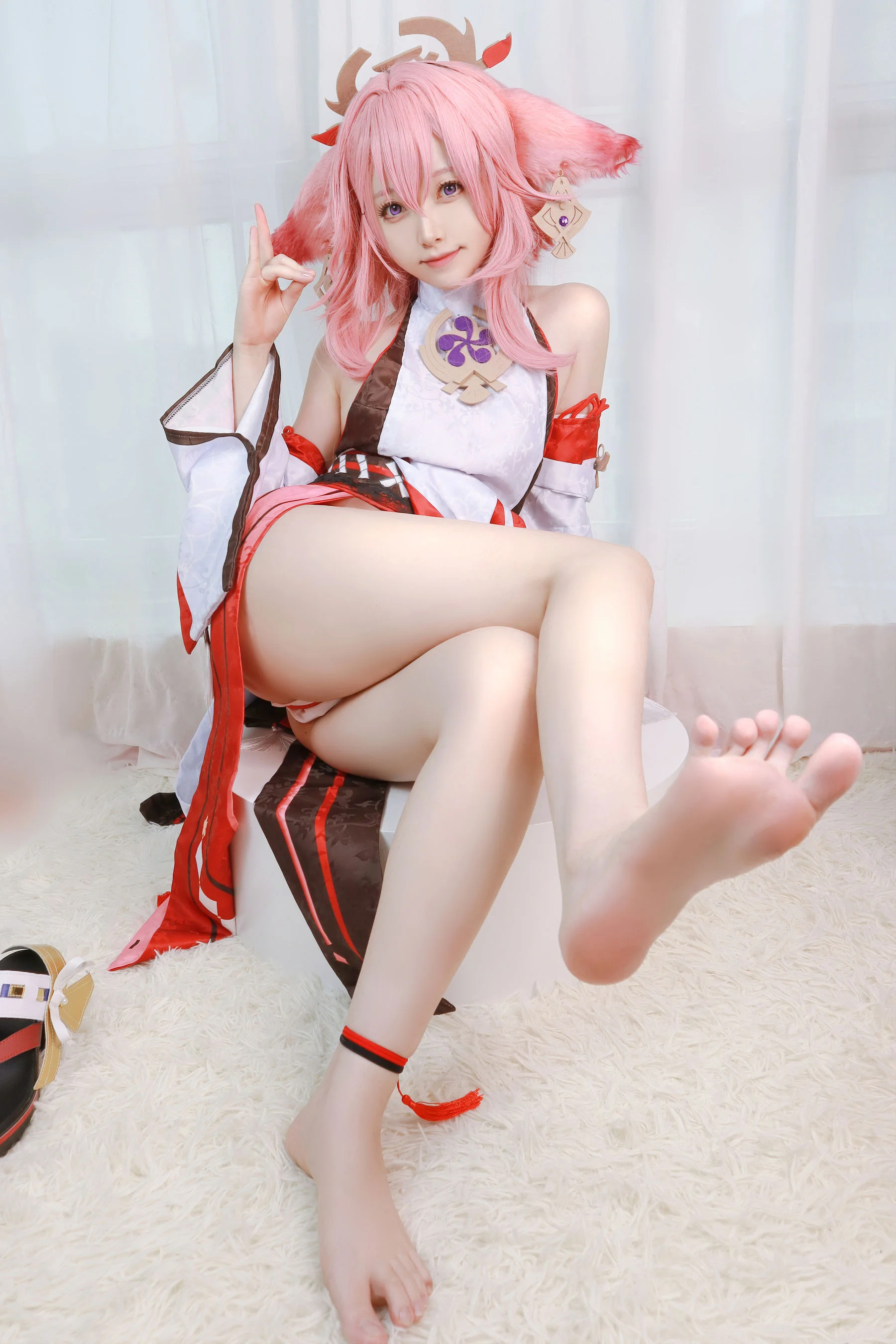 Asagiriai 愛ちゃん – 原神 八重神子 Cosplay-第2张