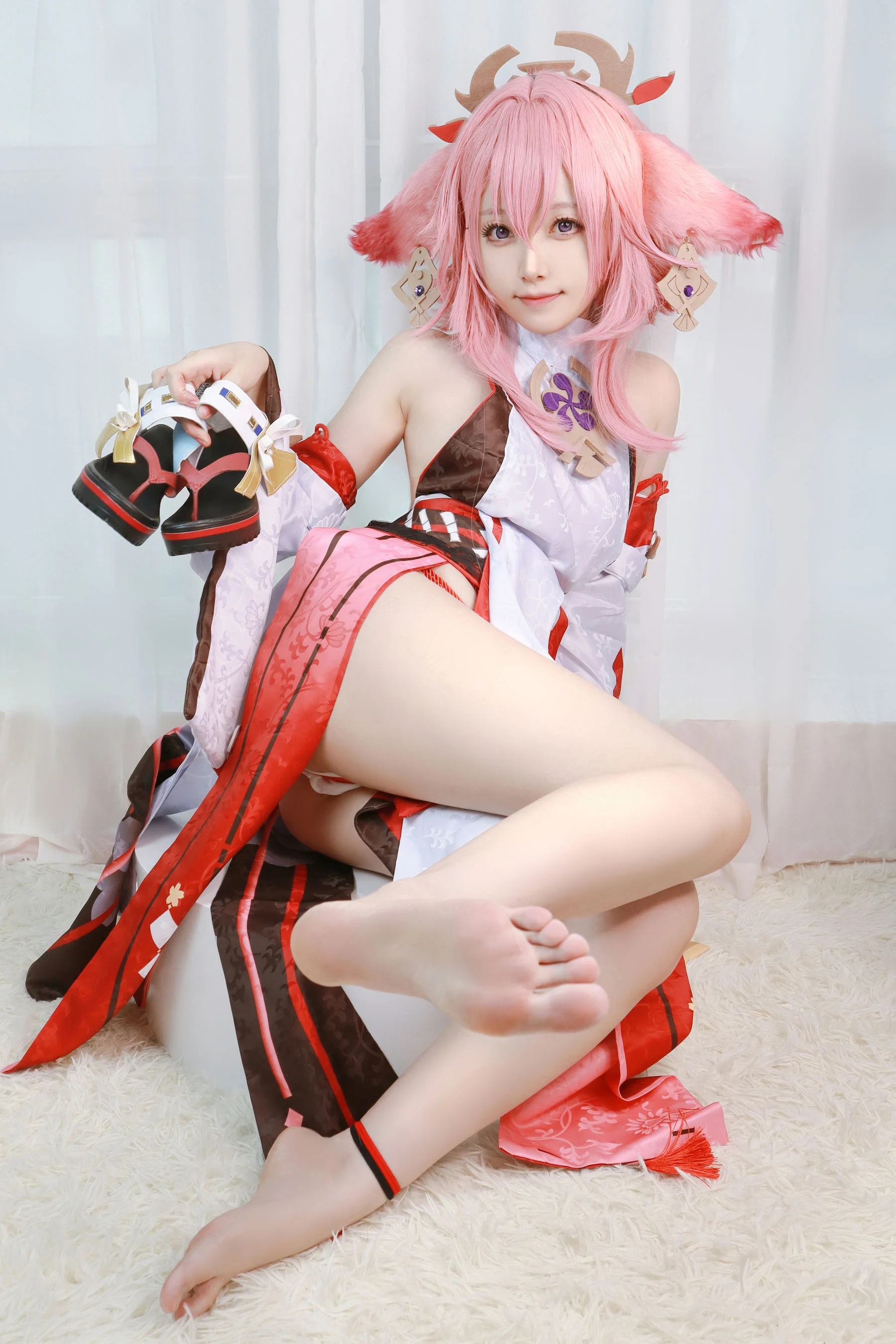 Asagiriai 愛ちゃん – 原神 八重神子 Cosplay-第32张