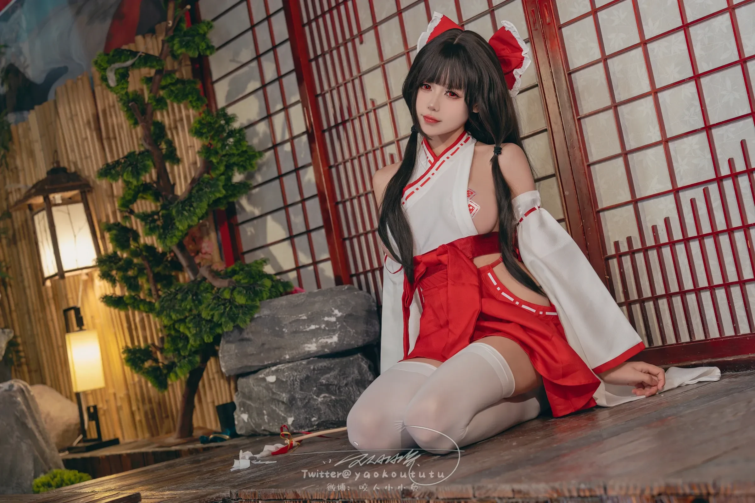 咬一口兔娘ovo – 狐之灵梦 Cosplay-第4张