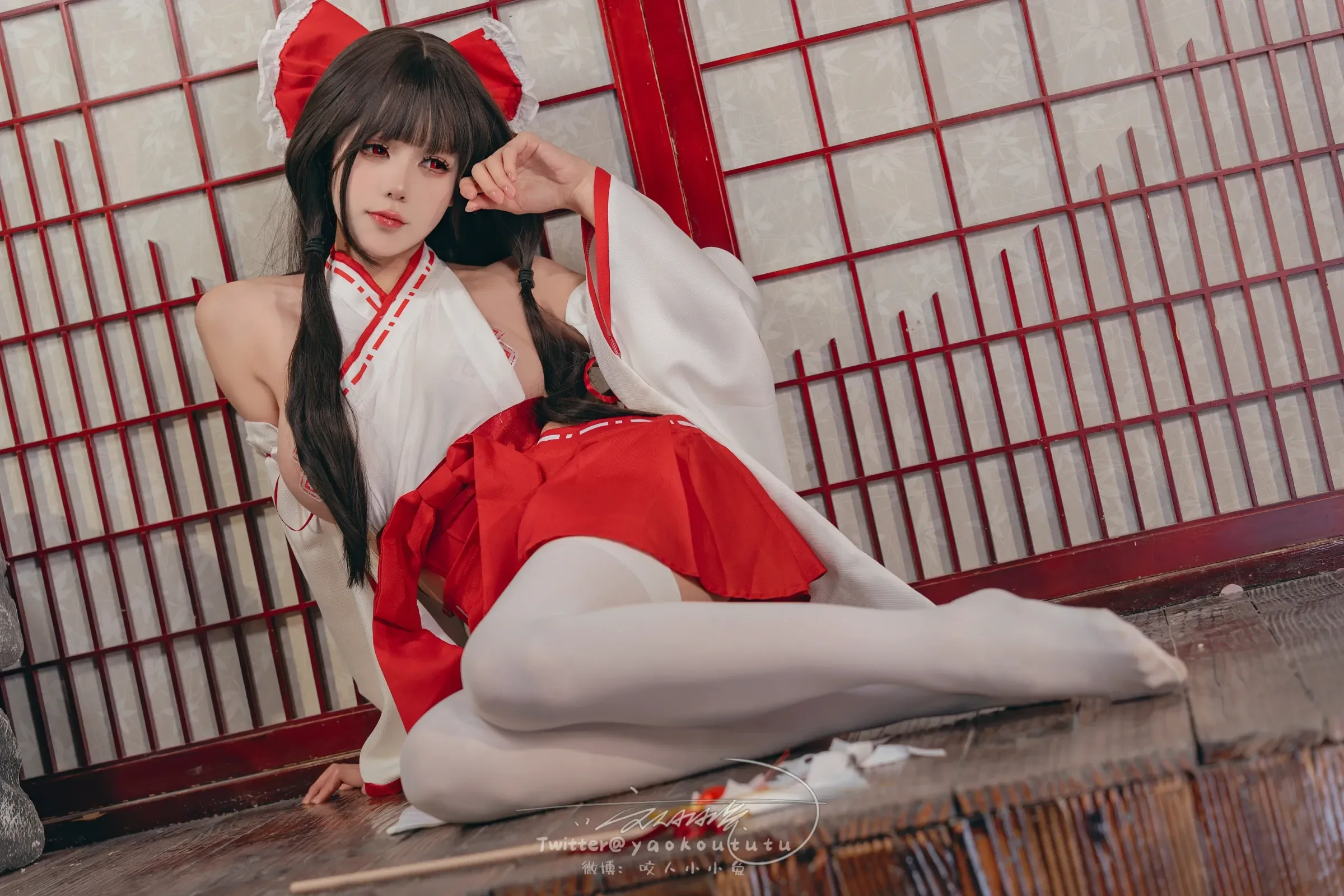 咬一口兔娘ovo – 狐之灵梦 Cosplay-第3张