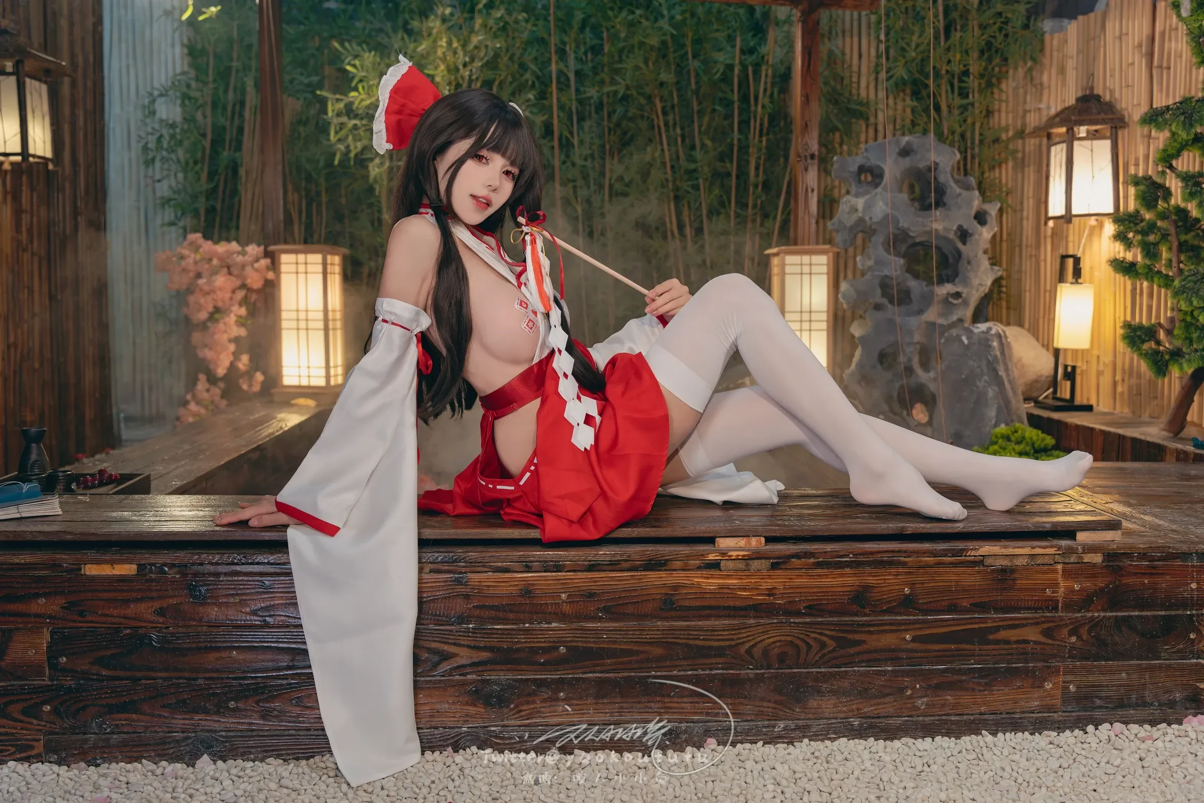 咬一口兔娘ovo – 狐之灵梦 Cosplay-第10张