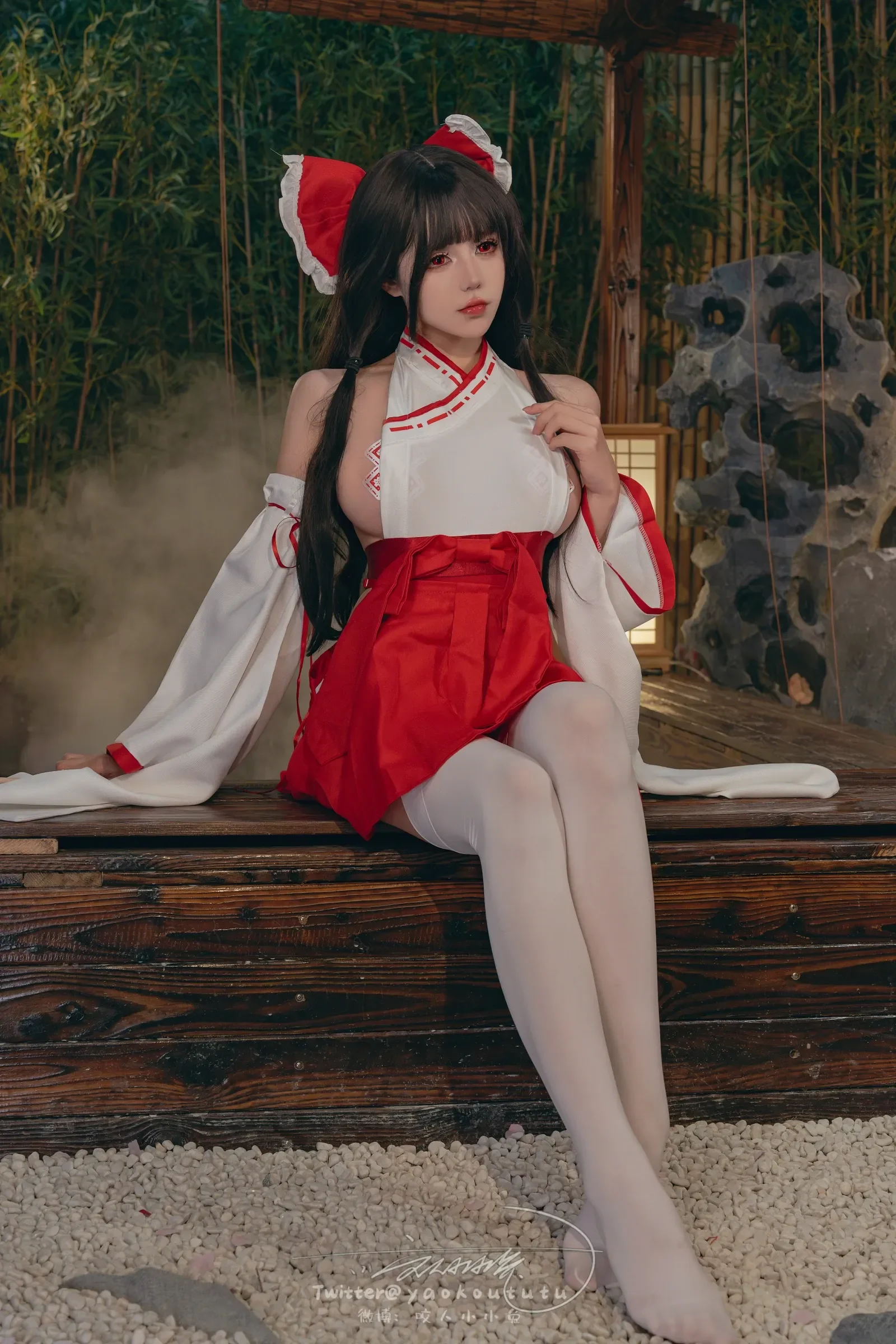 咬一口兔娘ovo – 狐之灵梦 Cosplay-第9张