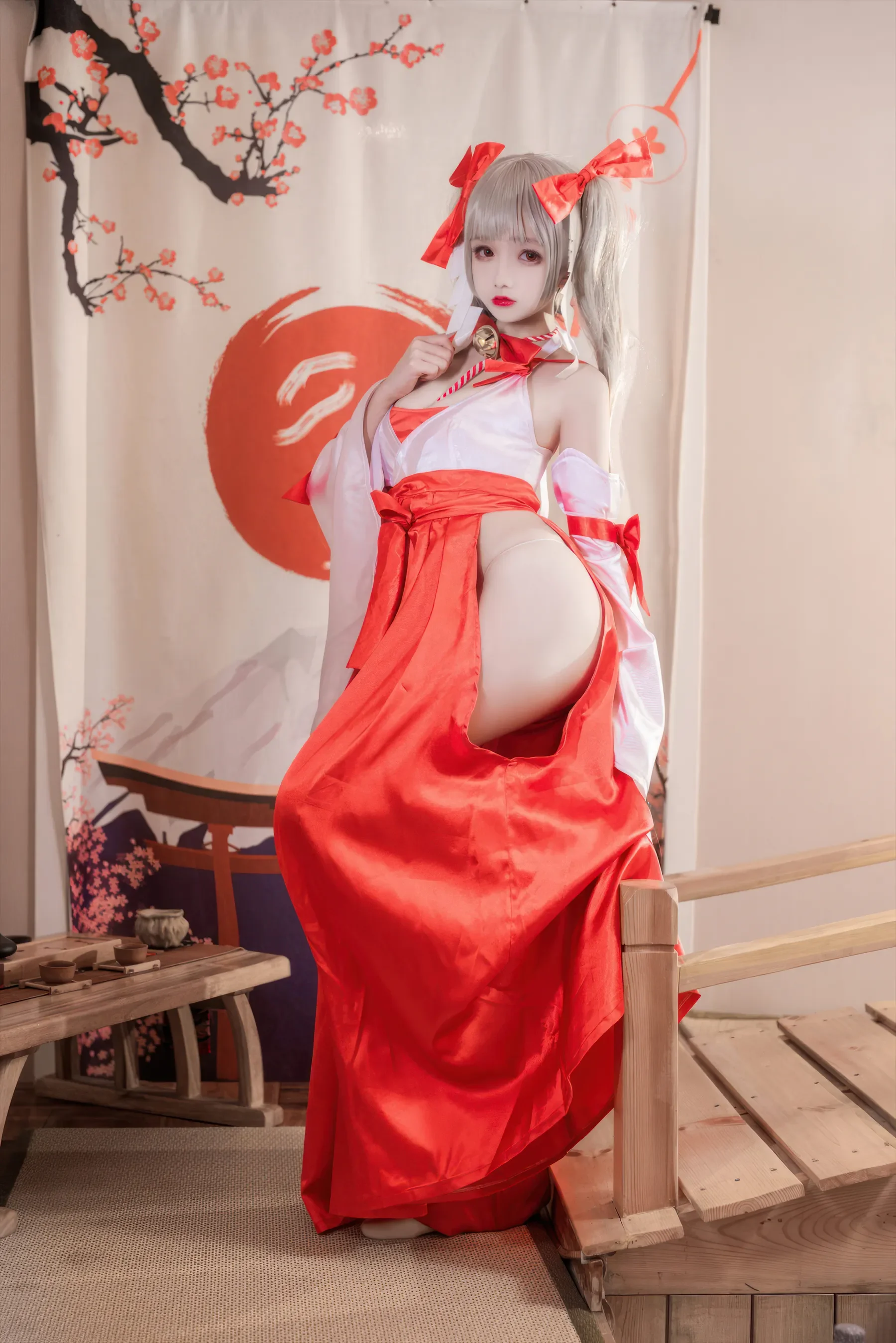 日奈娇 – 碧蓝航线 可畏巫女 Cosplay-第15张