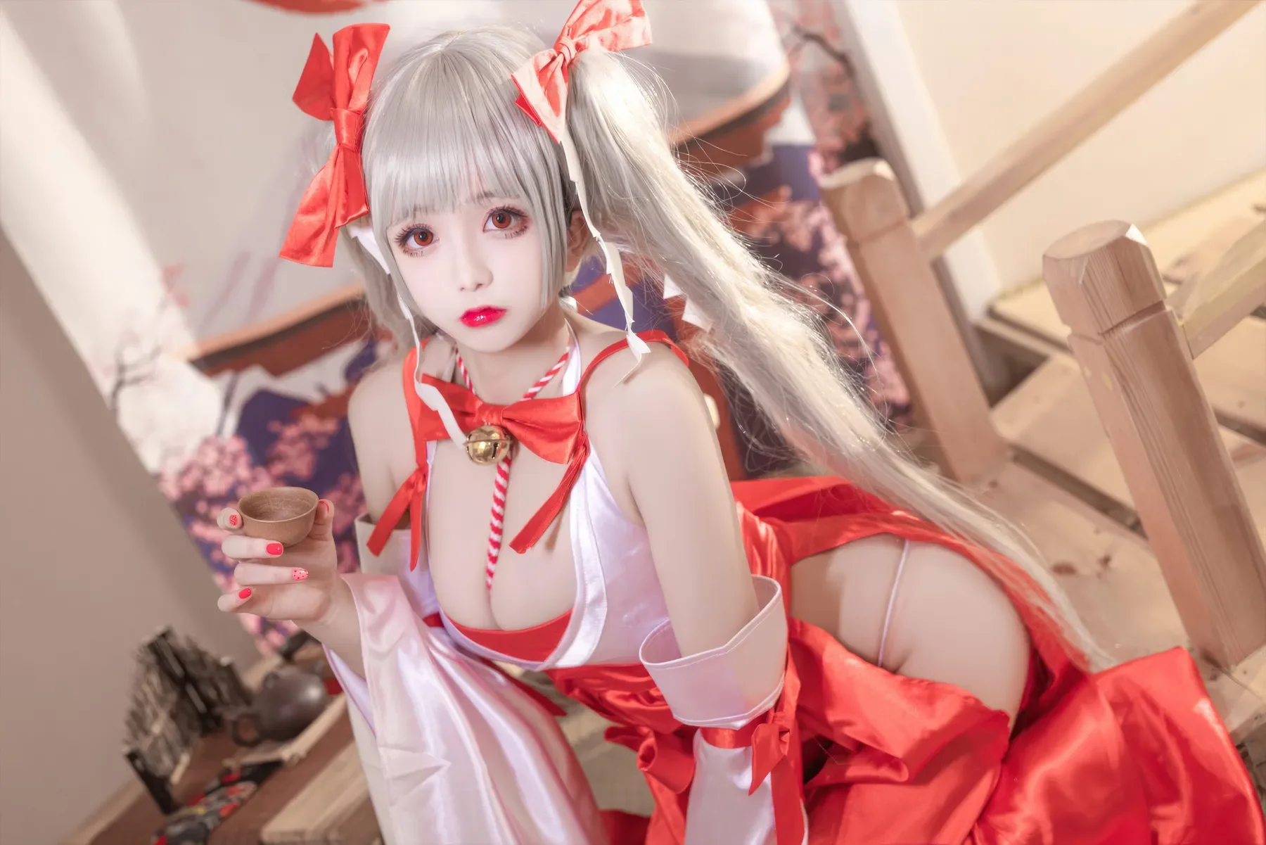 日奈娇 – 碧蓝航线 可畏巫女 Cosplay-第17张