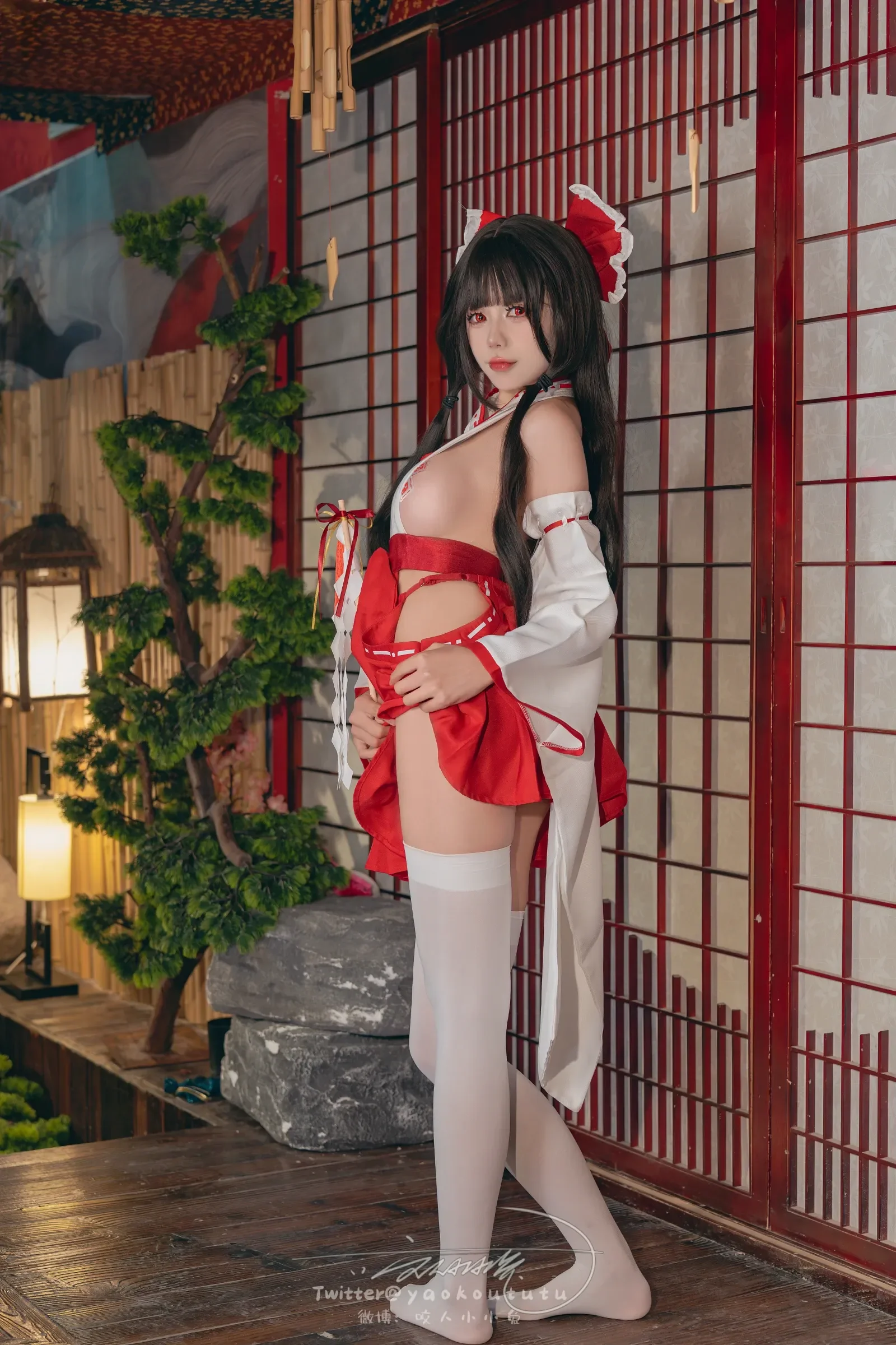 咬一口兔娘ovo – 狐之灵梦 Cosplay-第70张
