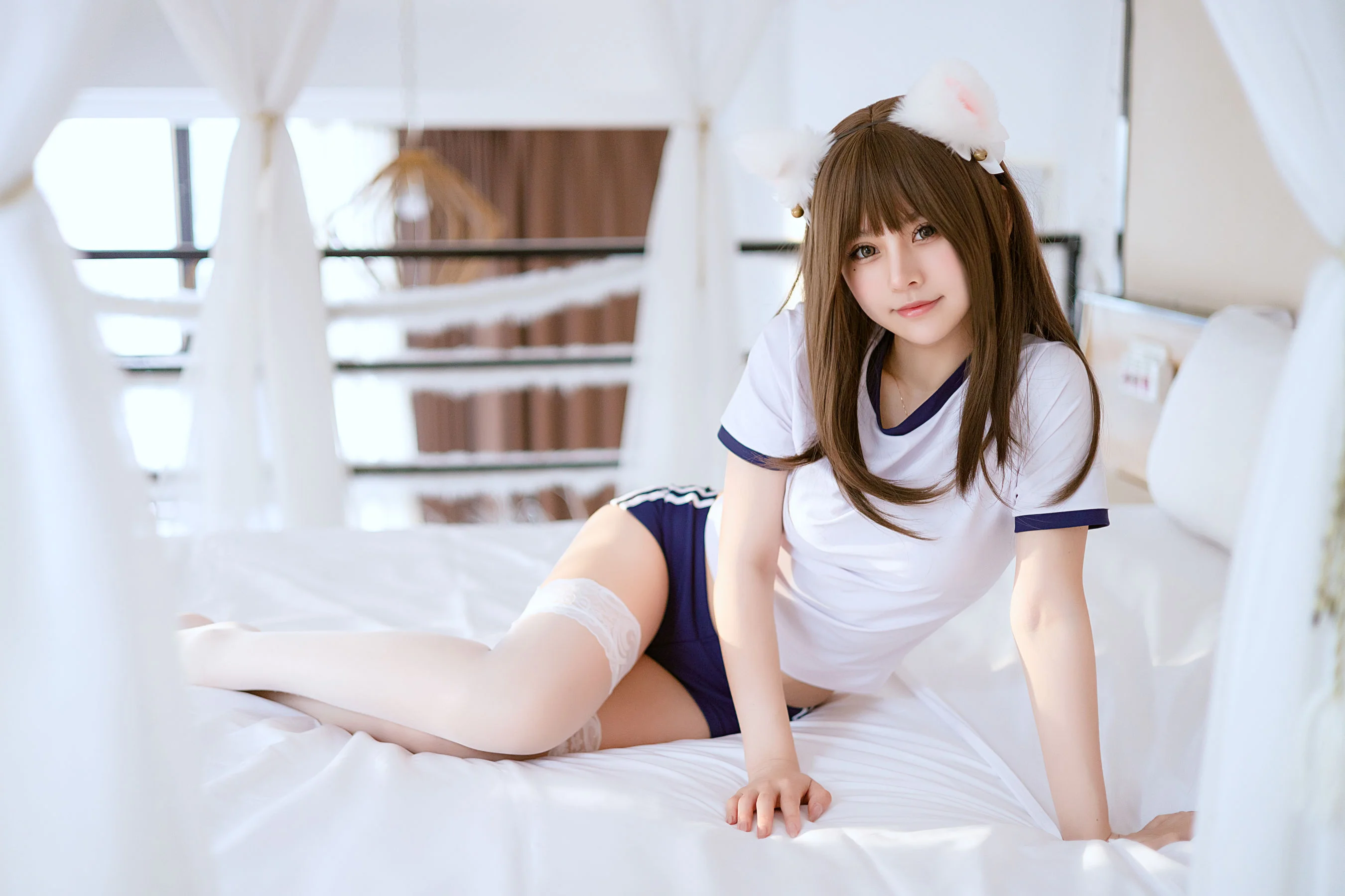 芊芊酱w – 猫耳体操服私房 Cosplay-第6张