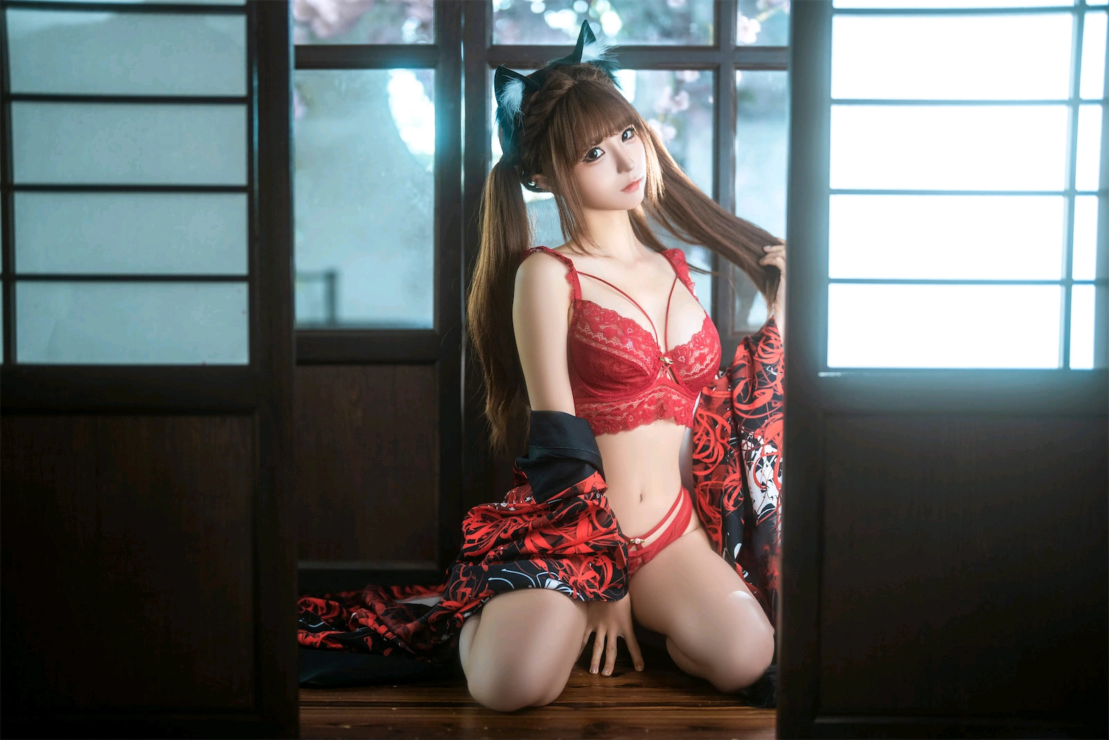 蠢沫沫 – 捆绑和服 Cosplay-第41张