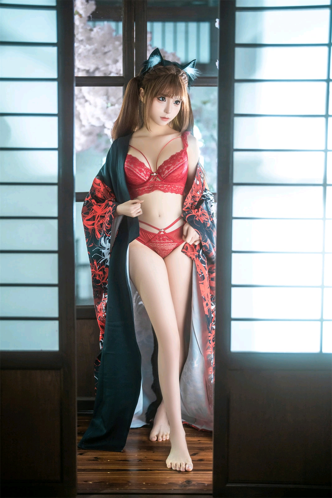 蠢沫沫 – 捆绑和服 Cosplay-第50张