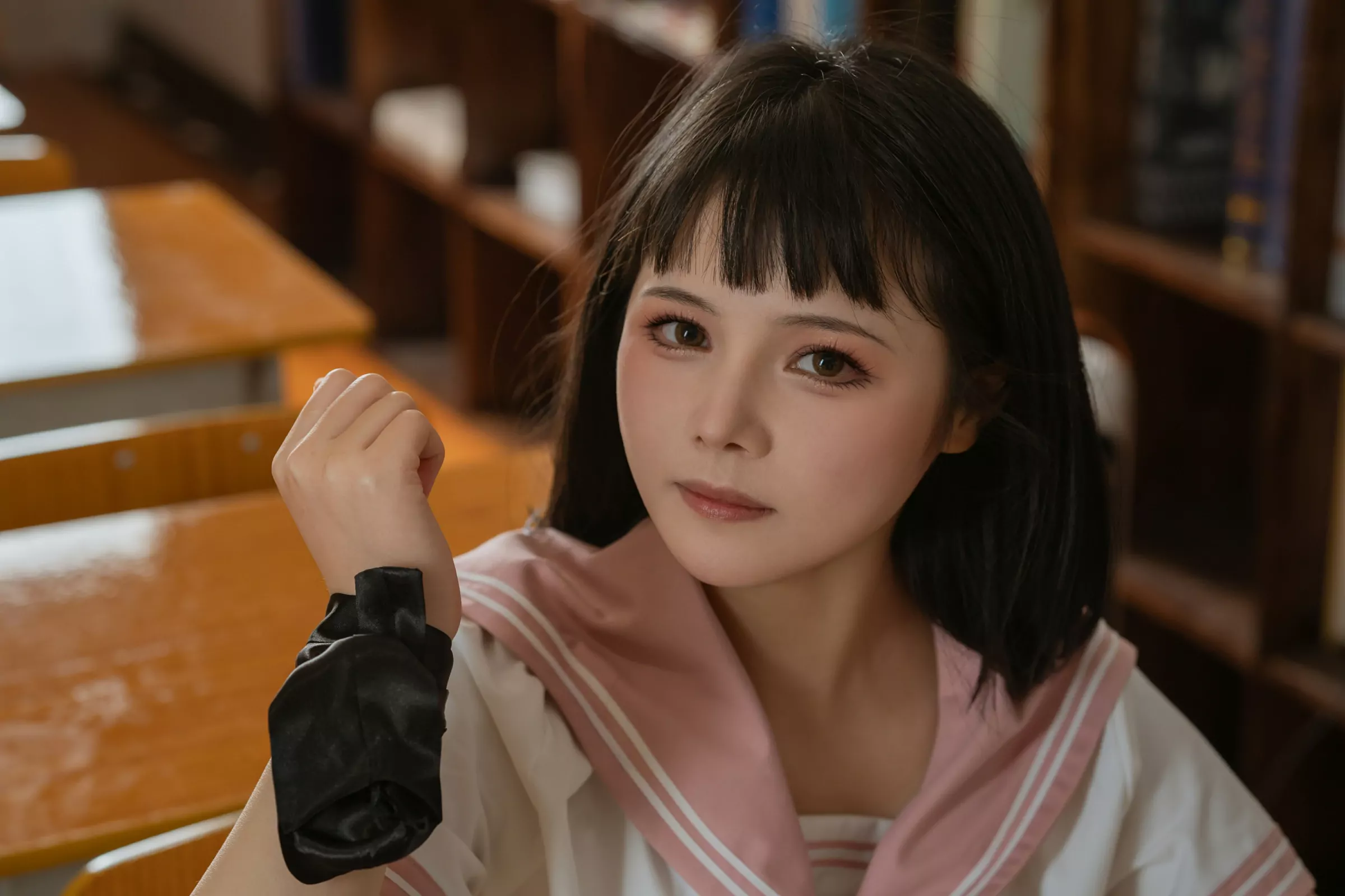 奈汐酱nice  七月喵子  放学后的补习 Cosplay-第67张