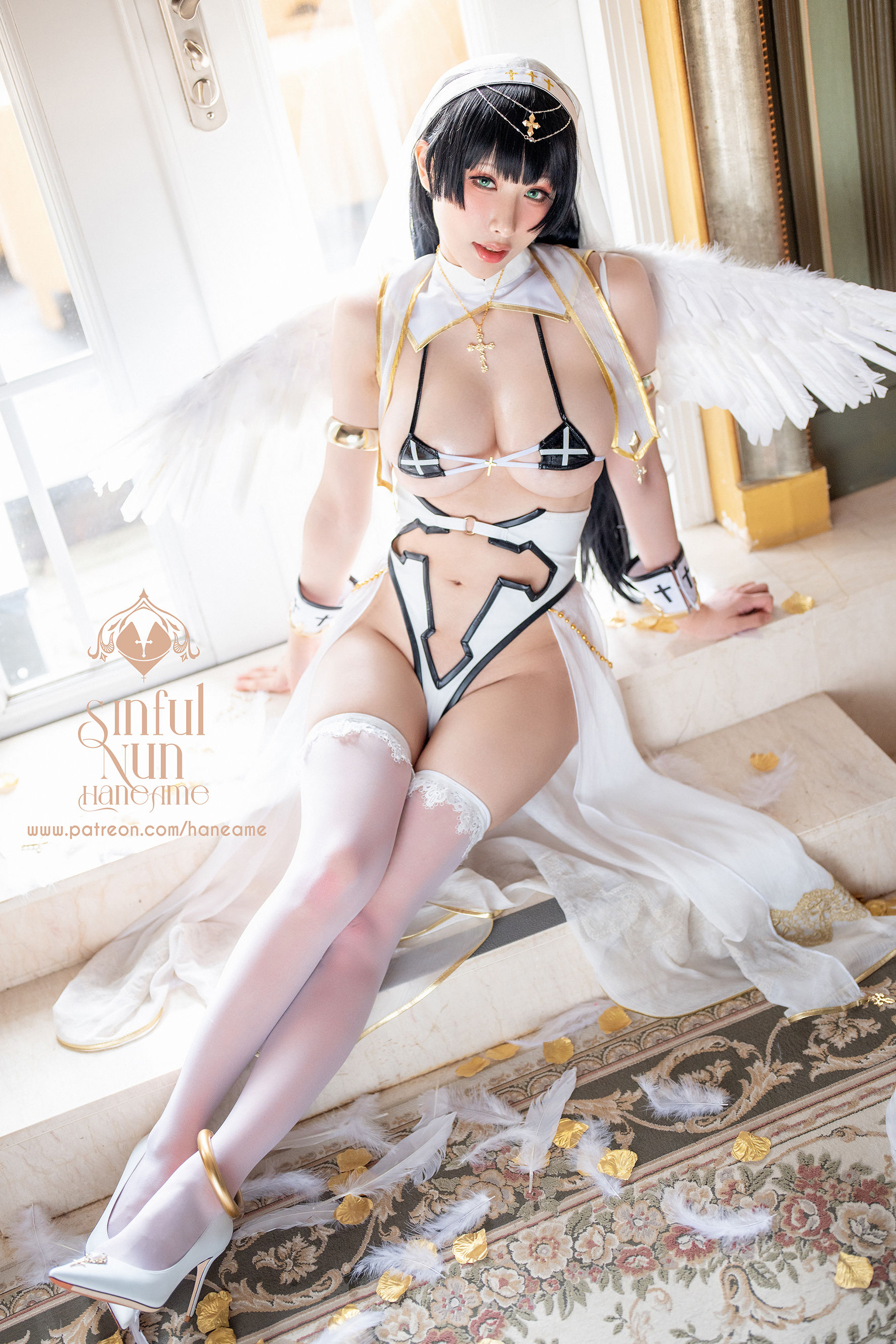 Hane Ame 雨波写真 – Original Sinful Nun Angel Cosplay-第21张