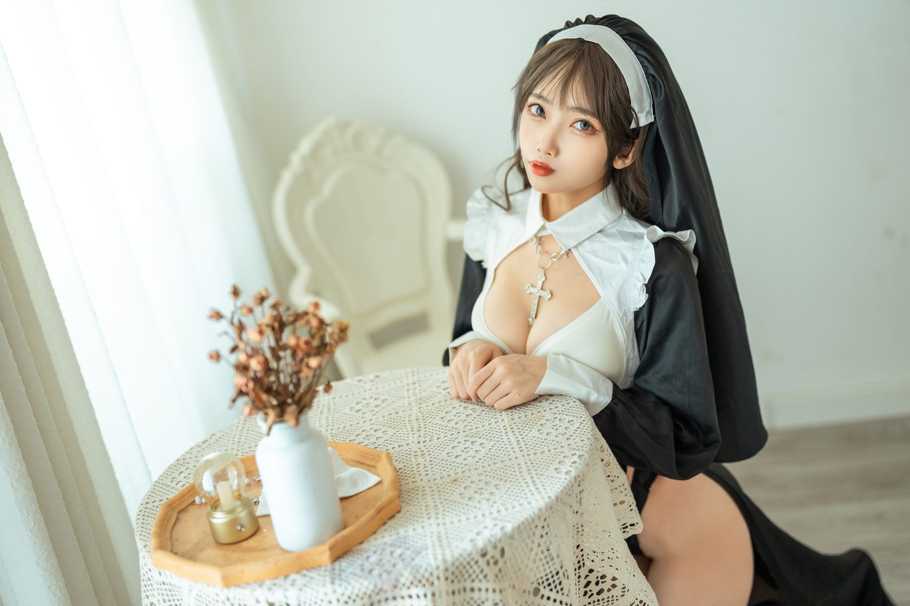 杏仁曲奇 – 忏悔修女 Cosplay-第22张