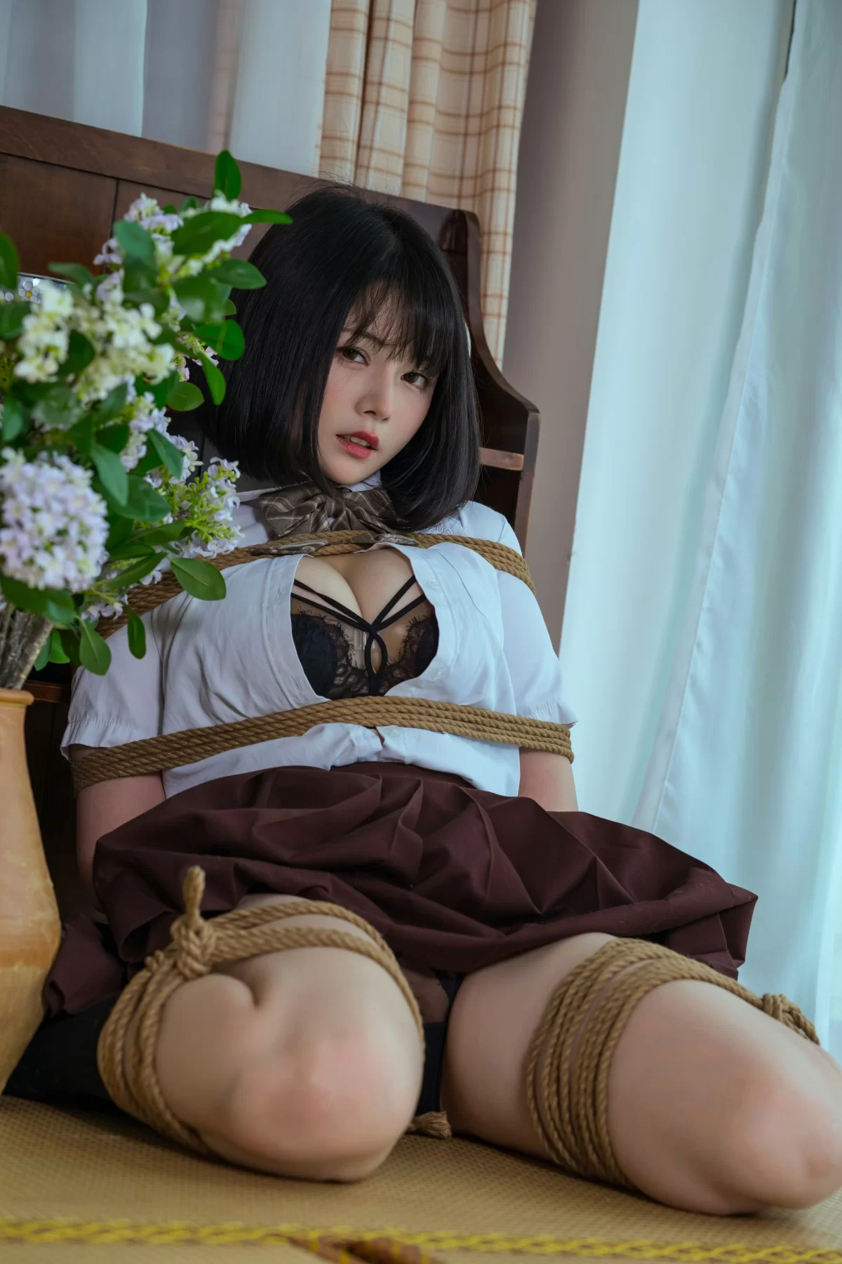 七月喵子 – 捆绑 Cosplay-第34张