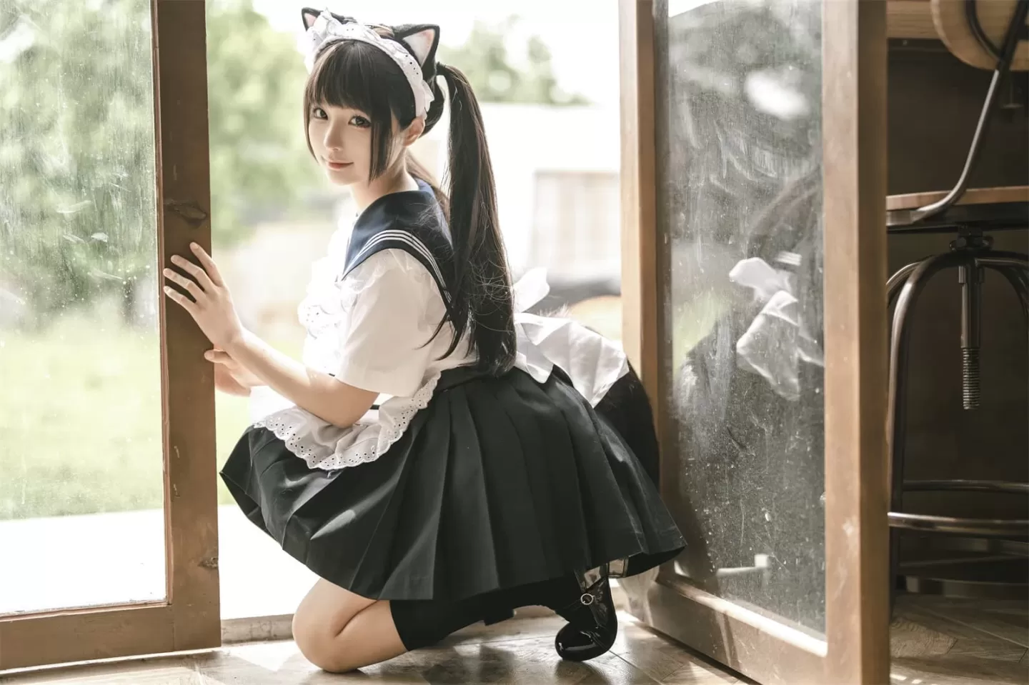 蠢沫沫 – 甘雨-猫猫-牛牛女仆 Cosplay-第35张