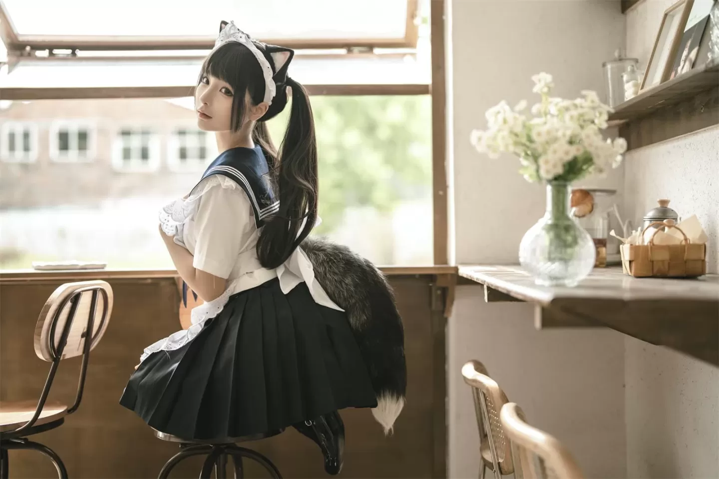 蠢沫沫 – 甘雨-猫猫-牛牛女仆 Cosplay-第33张