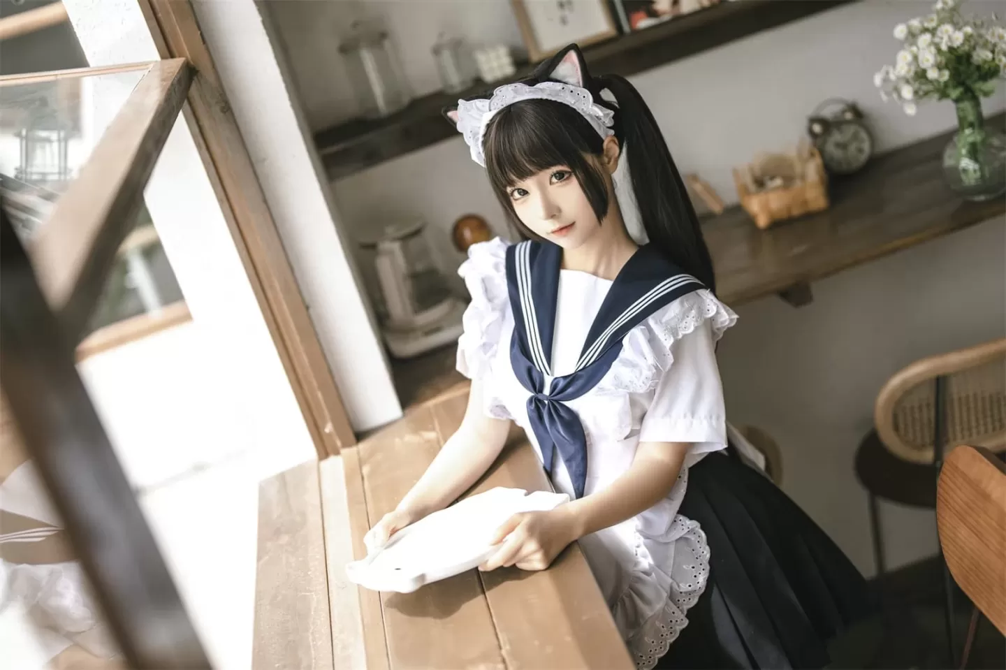 蠢沫沫 – 甘雨-猫猫-牛牛女仆 Cosplay-第32张