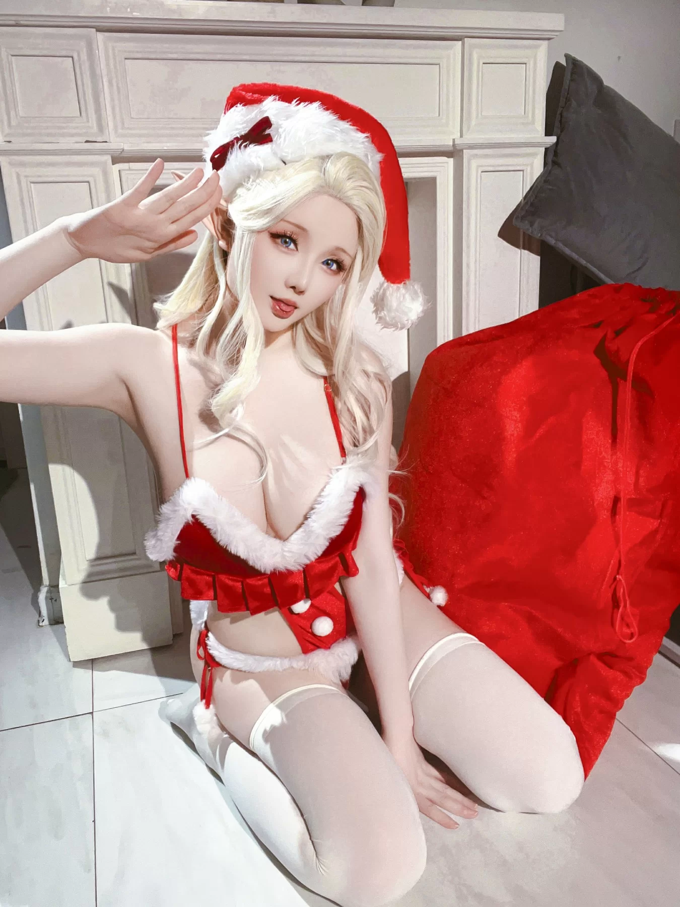 星之迟迟 – 2023 圣诞精灵篇B 圣诞老人 Cosplay-第104张