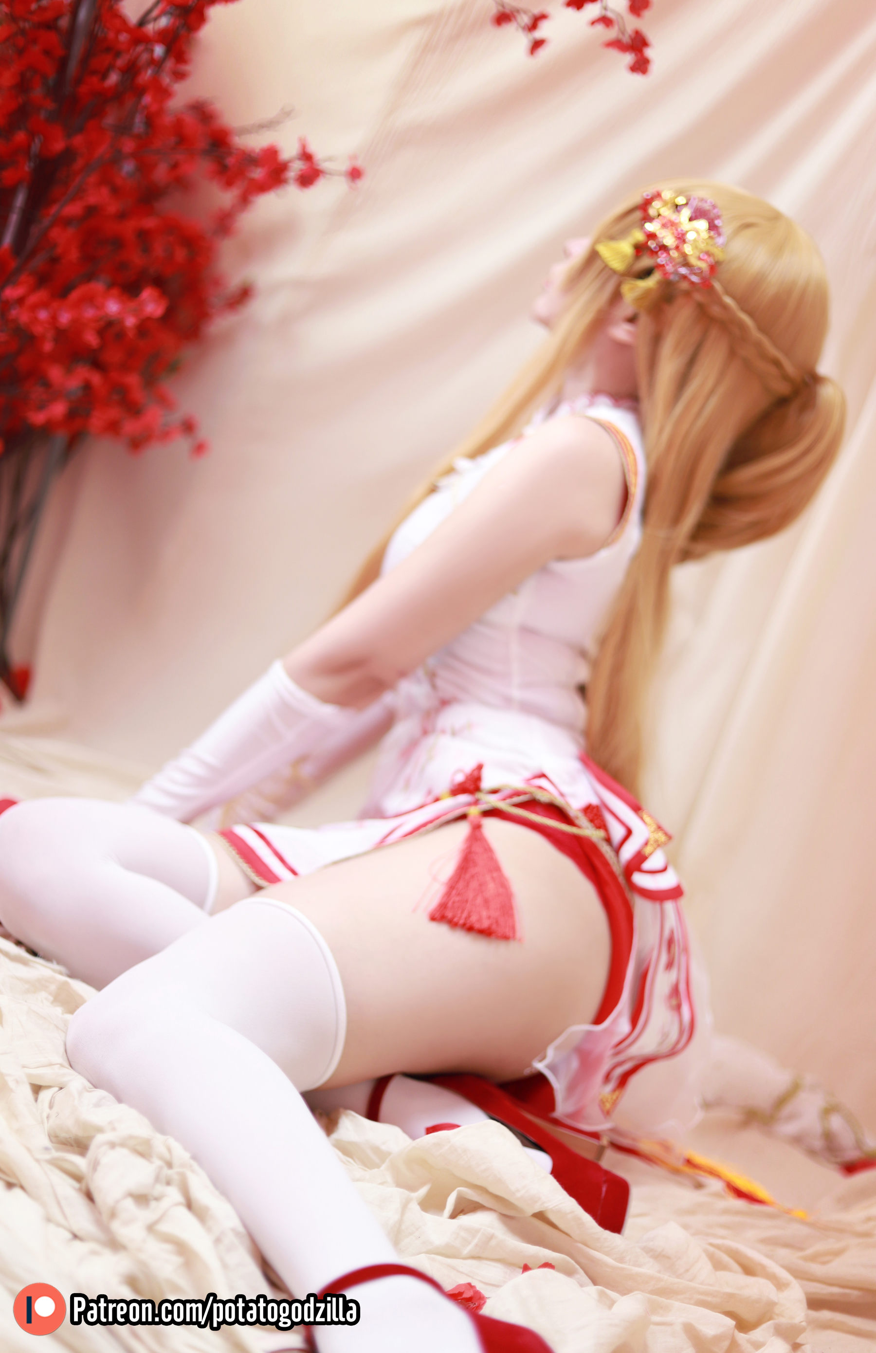 Potato Godzilla – Asuna Yuuki Qipao Cosplay-第27张