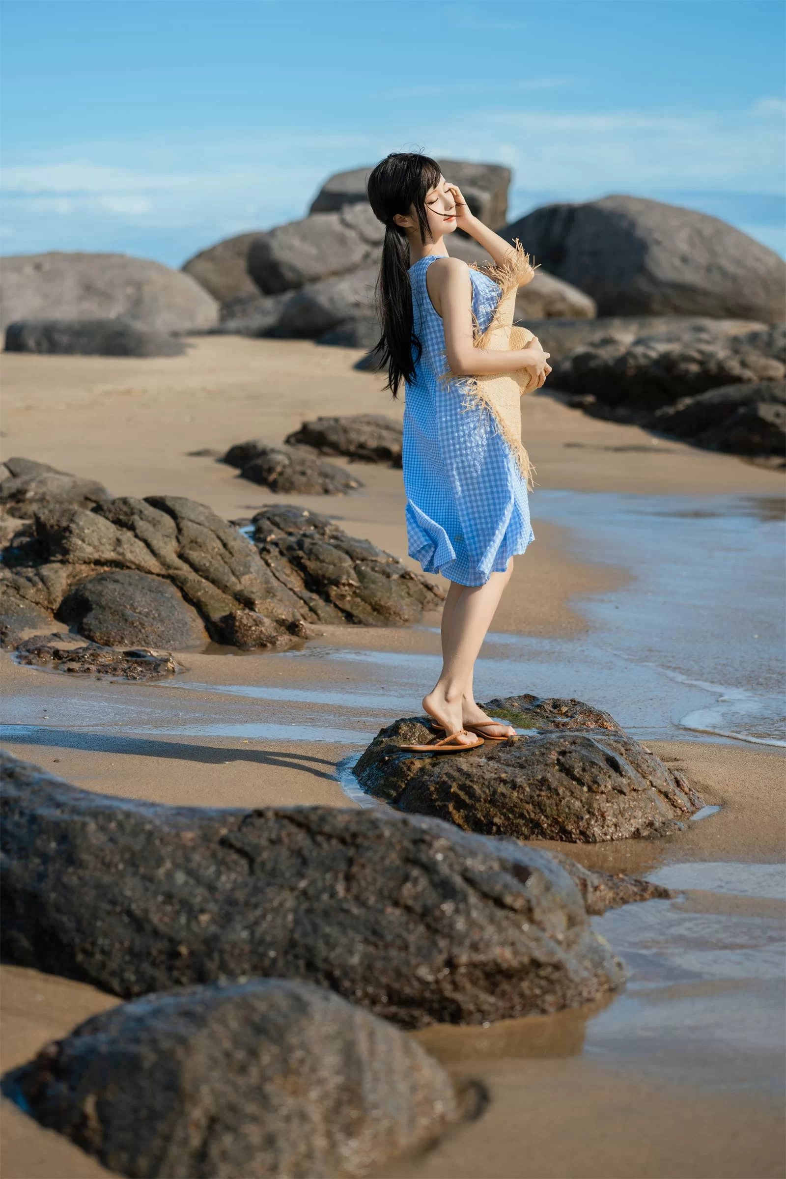 动漫博主蠢沫沫 – 海边漫步 Cosplay-第31张