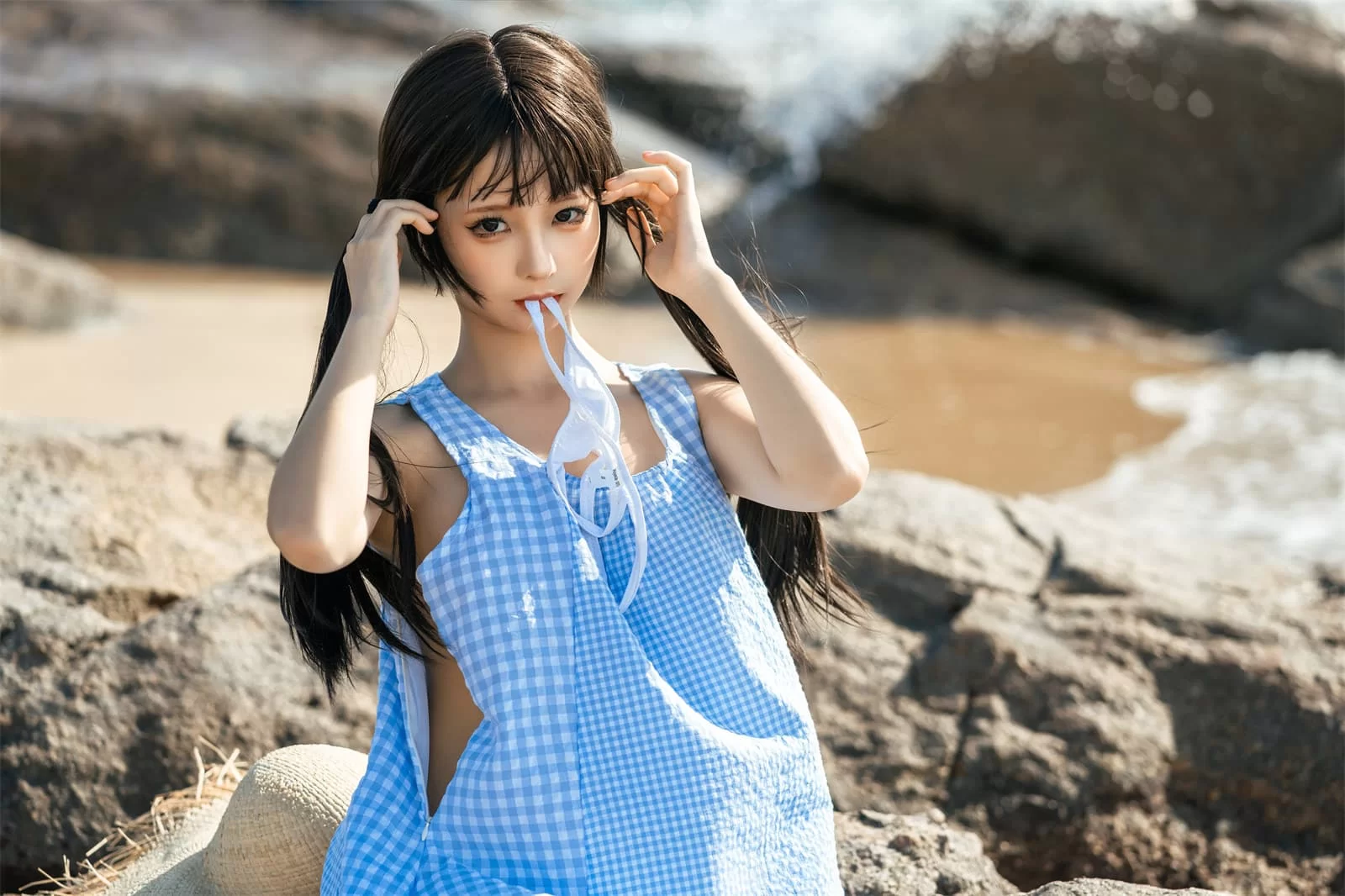 动漫博主蠢沫沫 – 海边漫步 Cosplay-第40张