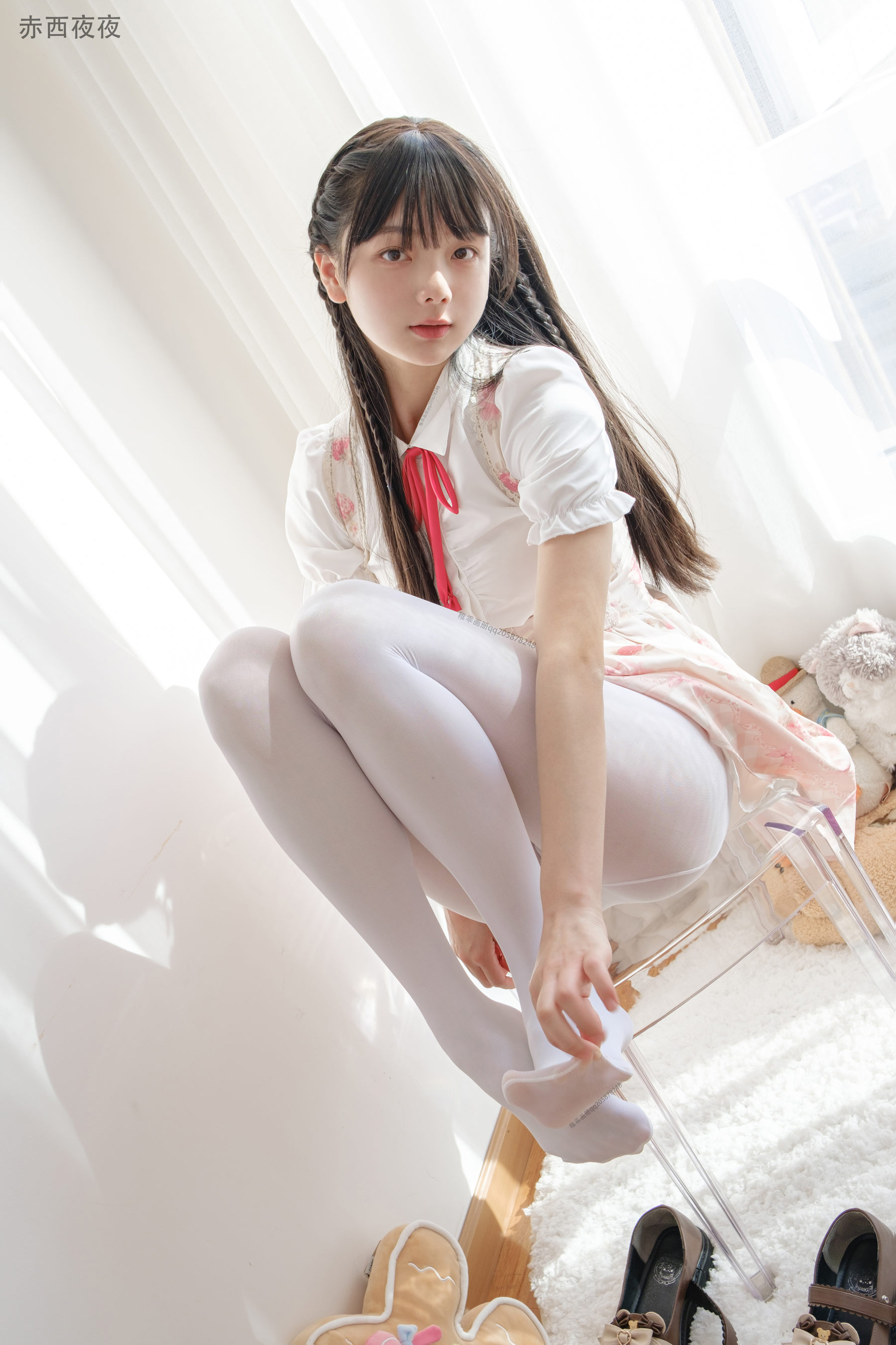 柴系小乖(稚乖画册) – 夜夜 白丝JK Cosplay-第4张