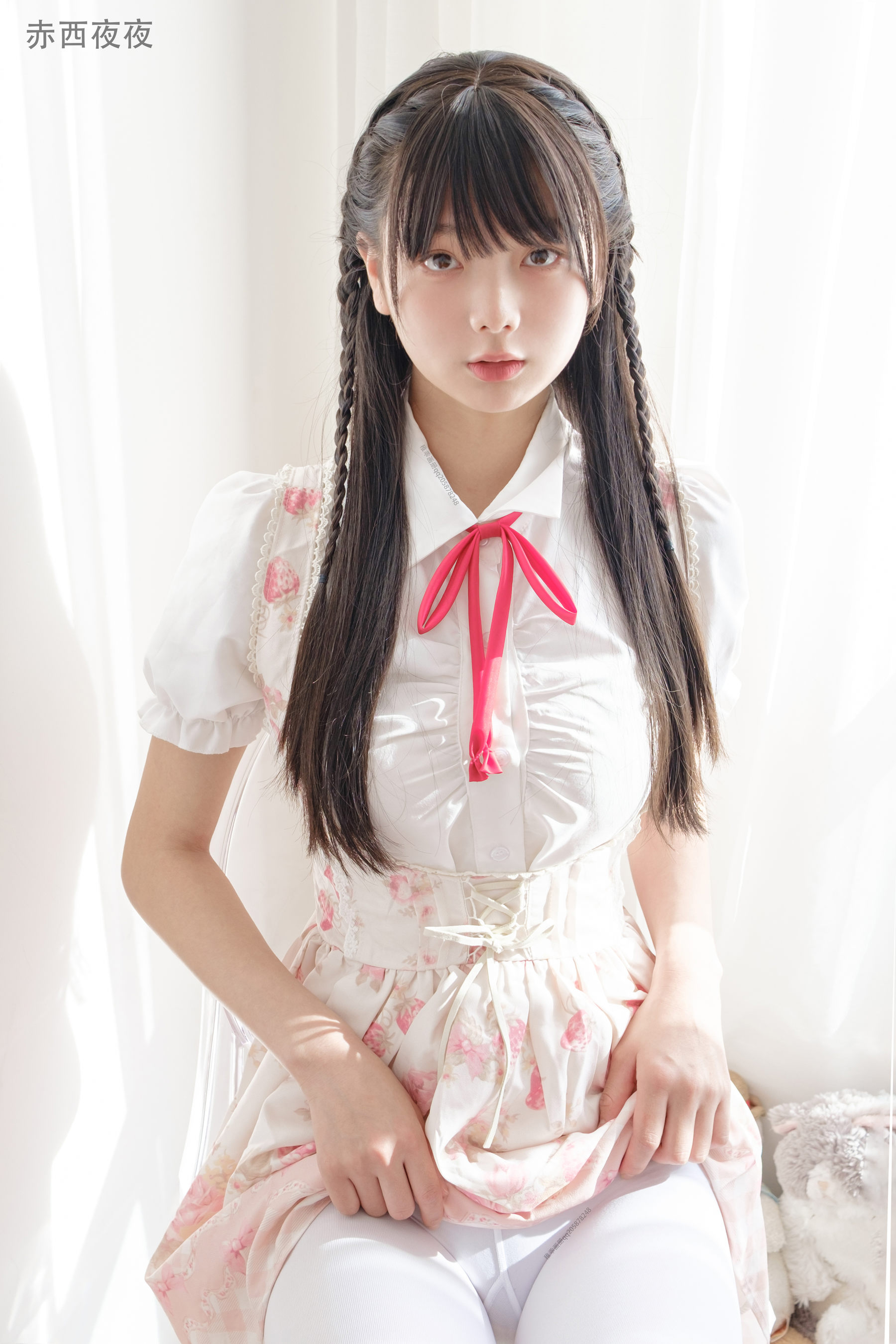 柴系小乖(稚乖画册) – 夜夜 白丝JK Cosplay-第3张