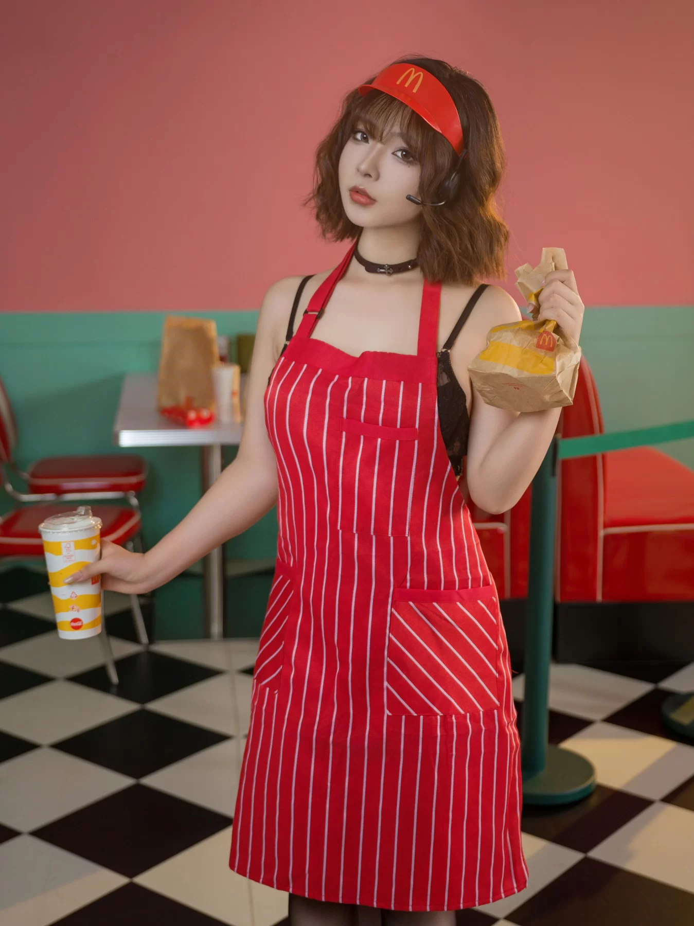 yuuhui玉汇 – 麦当劳的女服务员 Cosplay-第144张