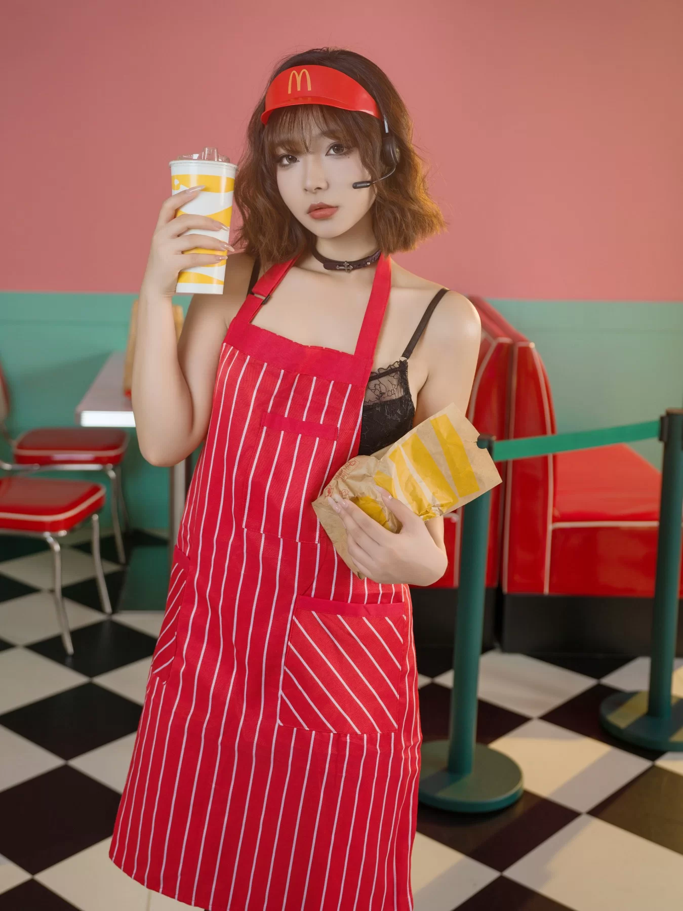 yuuhui玉汇 – 麦当劳的女服务员 Cosplay-第149张