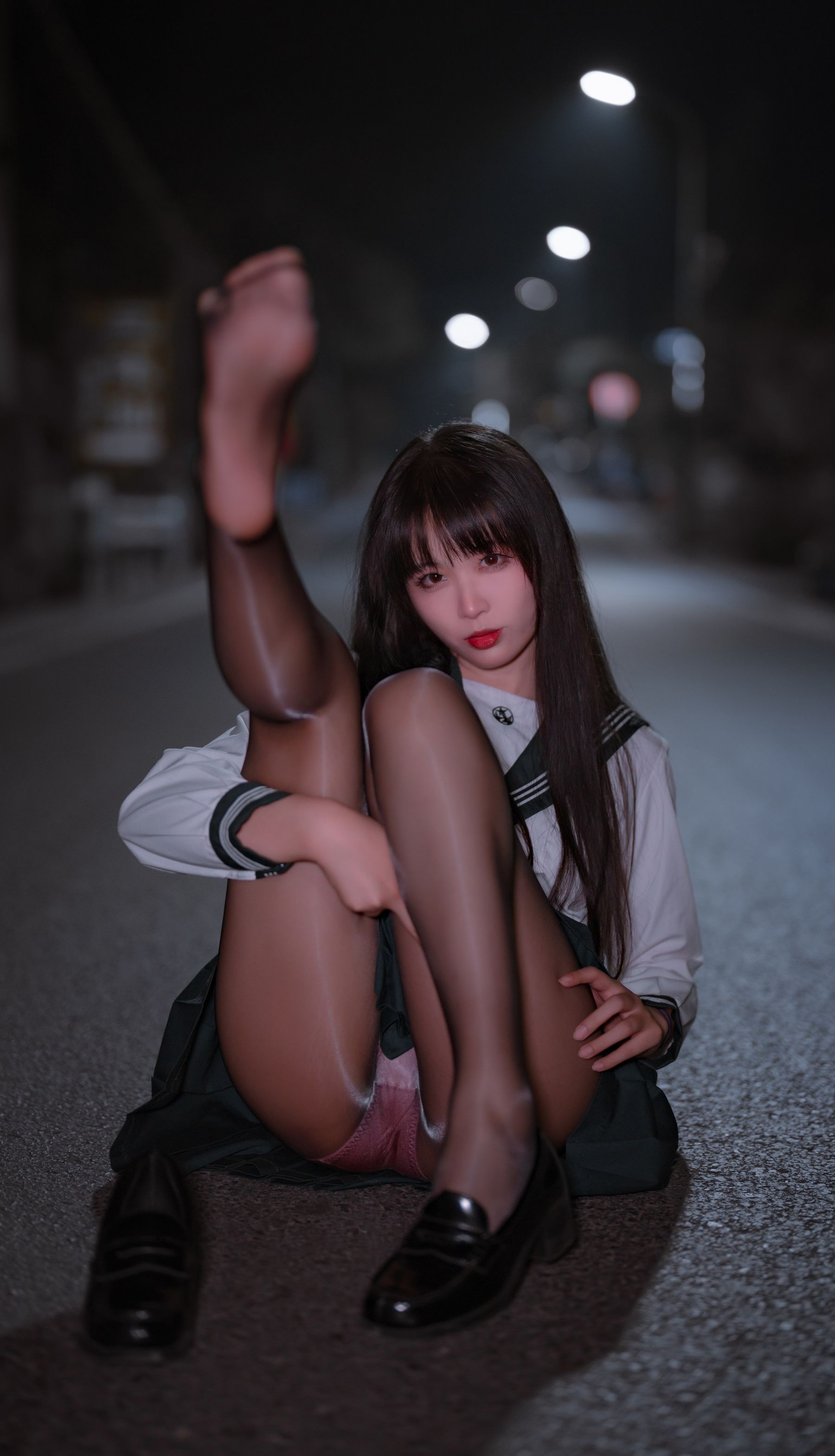 轩萧学姐 – 公路JK Cosplay-第29张
