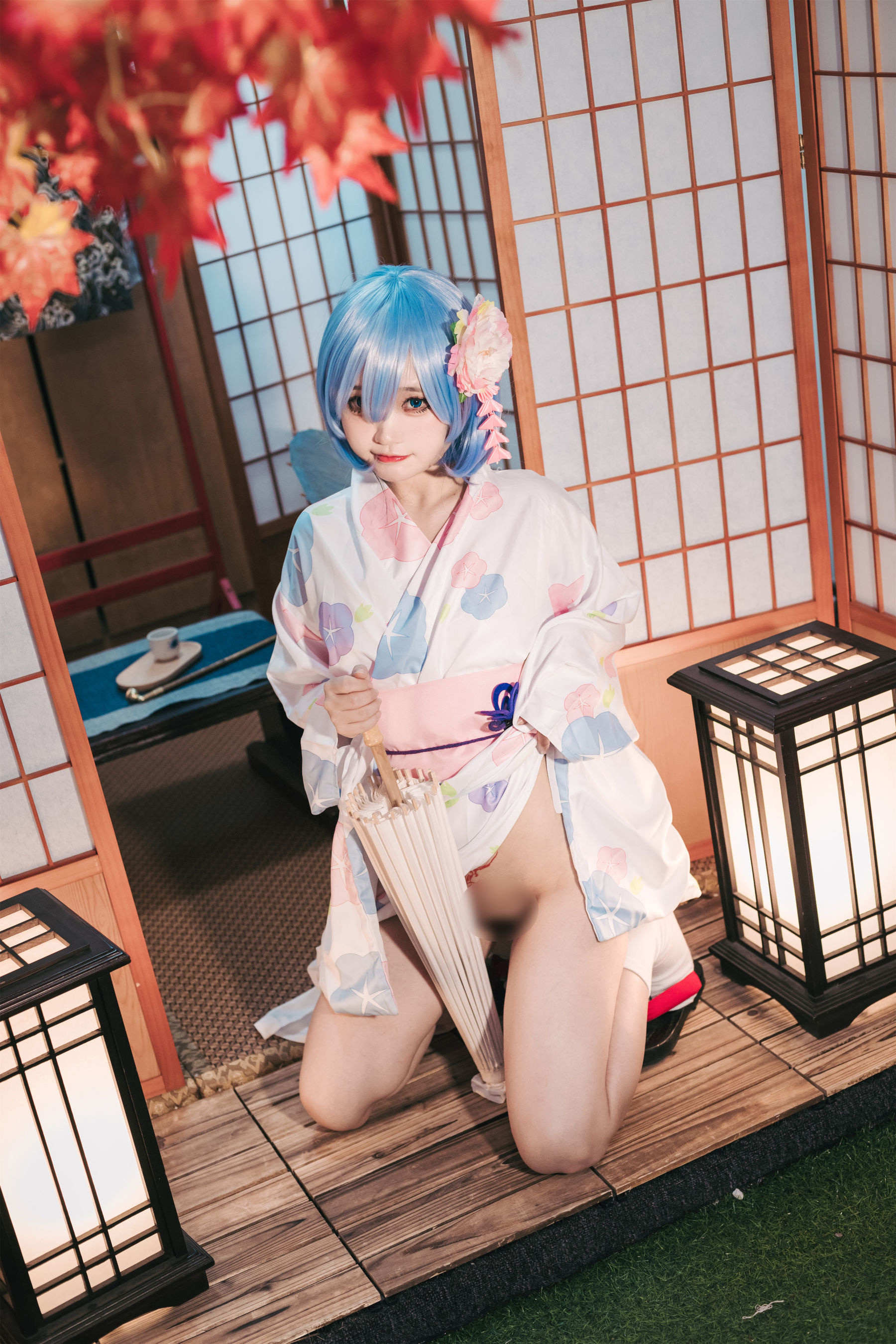 神沢永莉 – 蕾姆和风 Cosplay-第22张