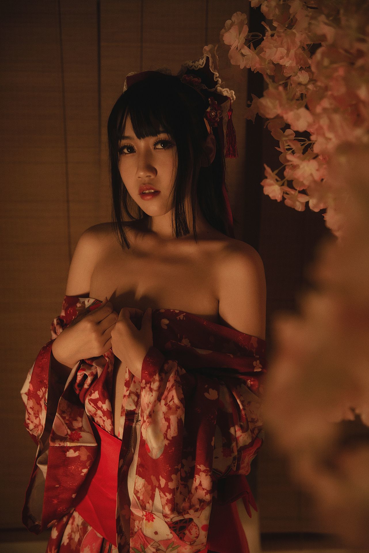 微博人气Coser不呆猫 – 捆绑和服 Cosplay-第83张