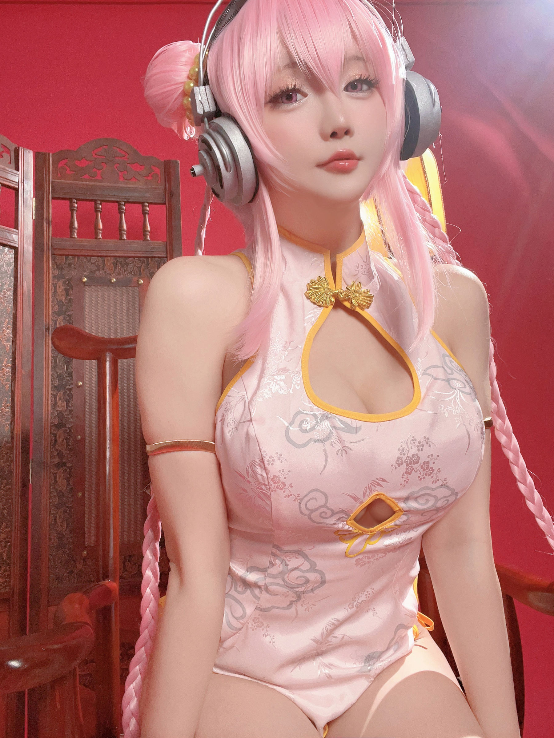 Coser小姐姐星之迟迟 – 索尼子旗袍 Cosplay-第19张