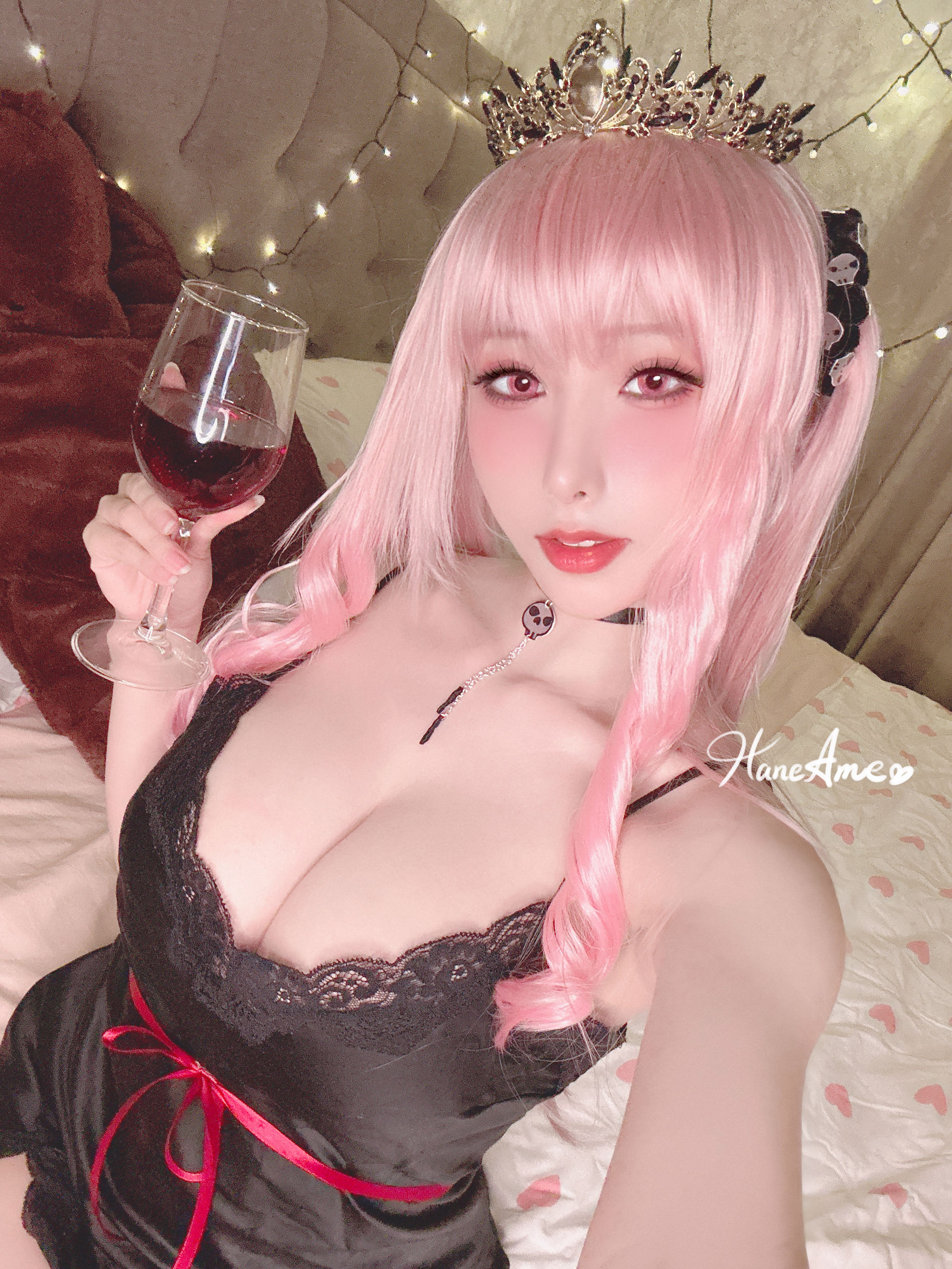 Hane 雨波写真 – Hololive Calliope 死神睡衣 Cosplay-第21张