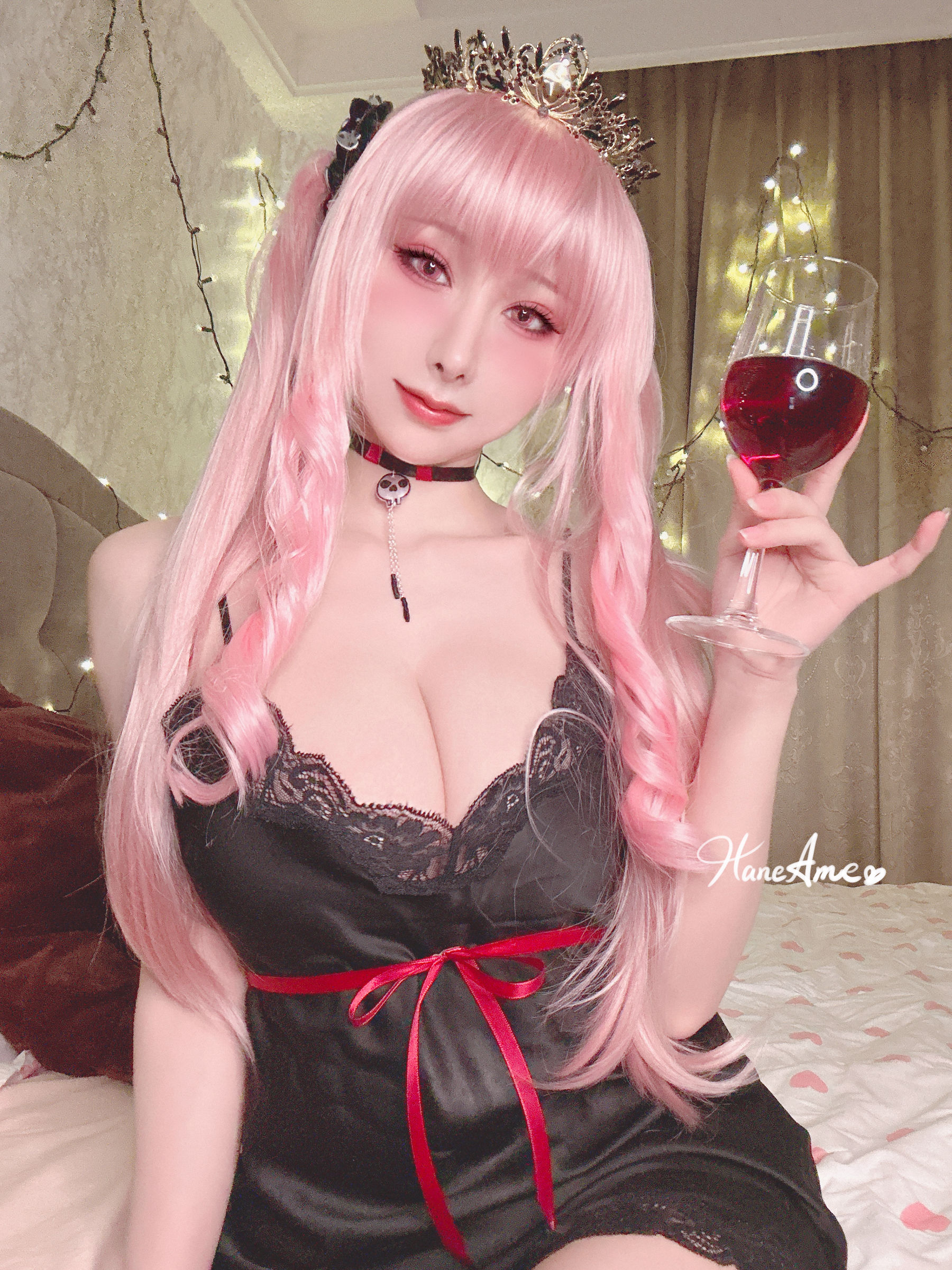 Hane 雨波写真 – Hololive Calliope 死神睡衣 Cosplay-第25张