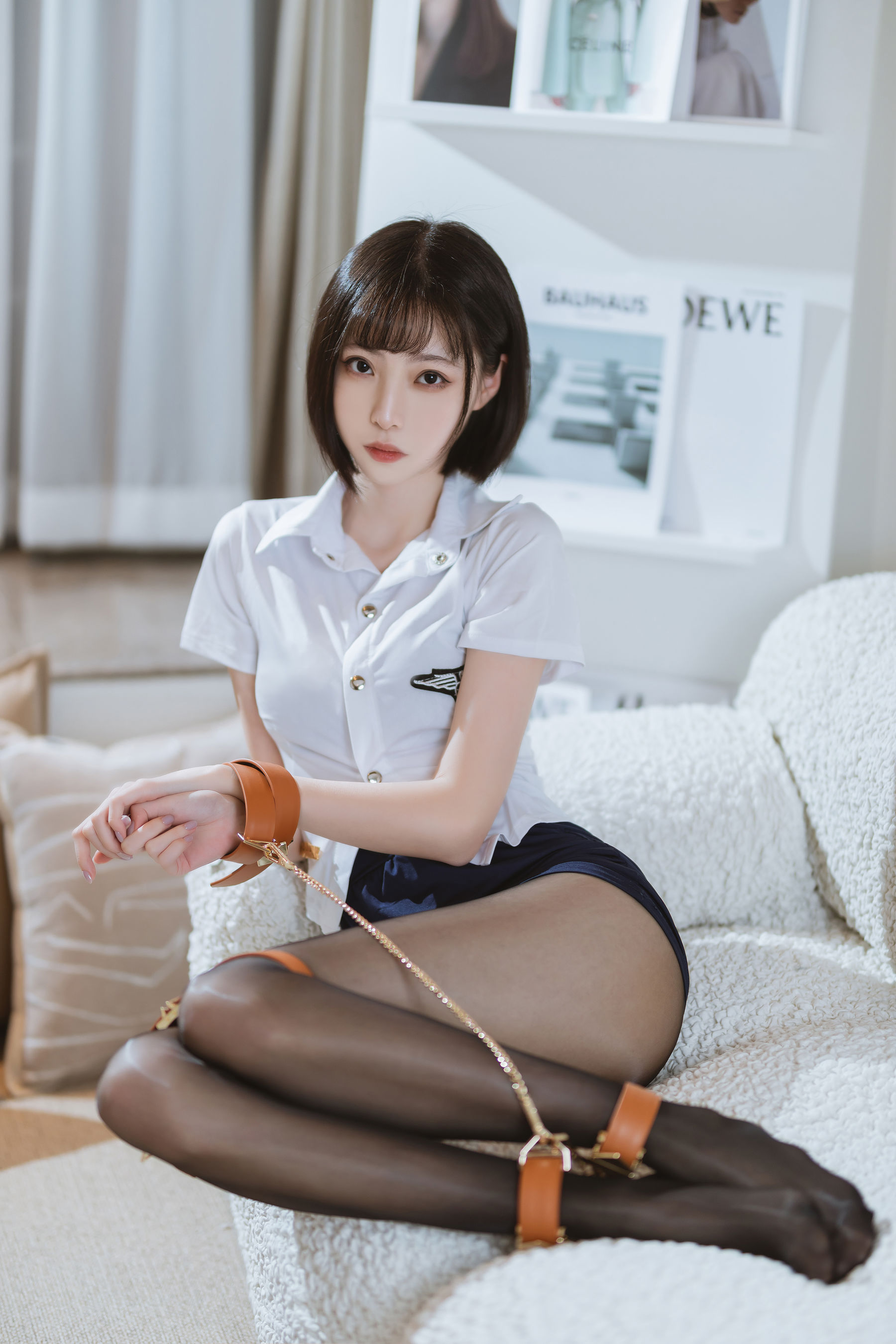 许岚(叁月life) – 束缚黑丝 Cosplay-第24张
